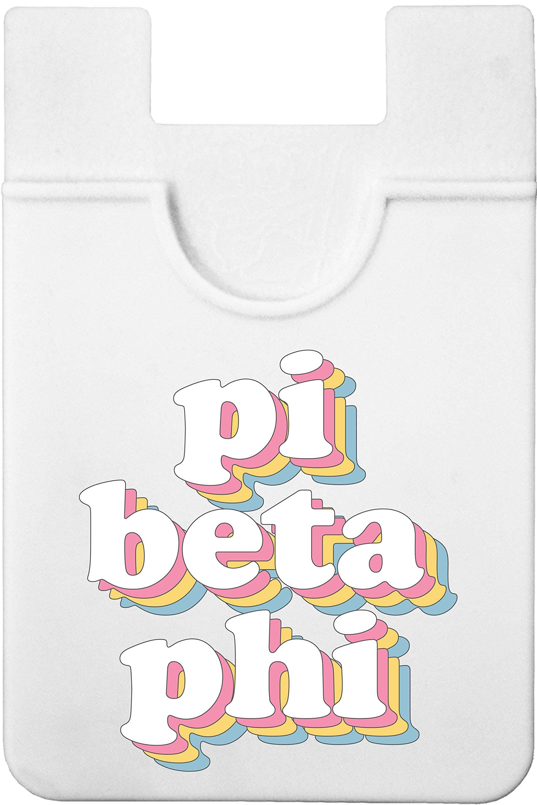 Sorority Shop Pi Beta Phi Koala Pouch - Retro Design Card Holder For Phone Case- Phone Wallet Stick On - Ultra-Thin and Lightweight Phone Case Wallet - Holds Cards and Cash