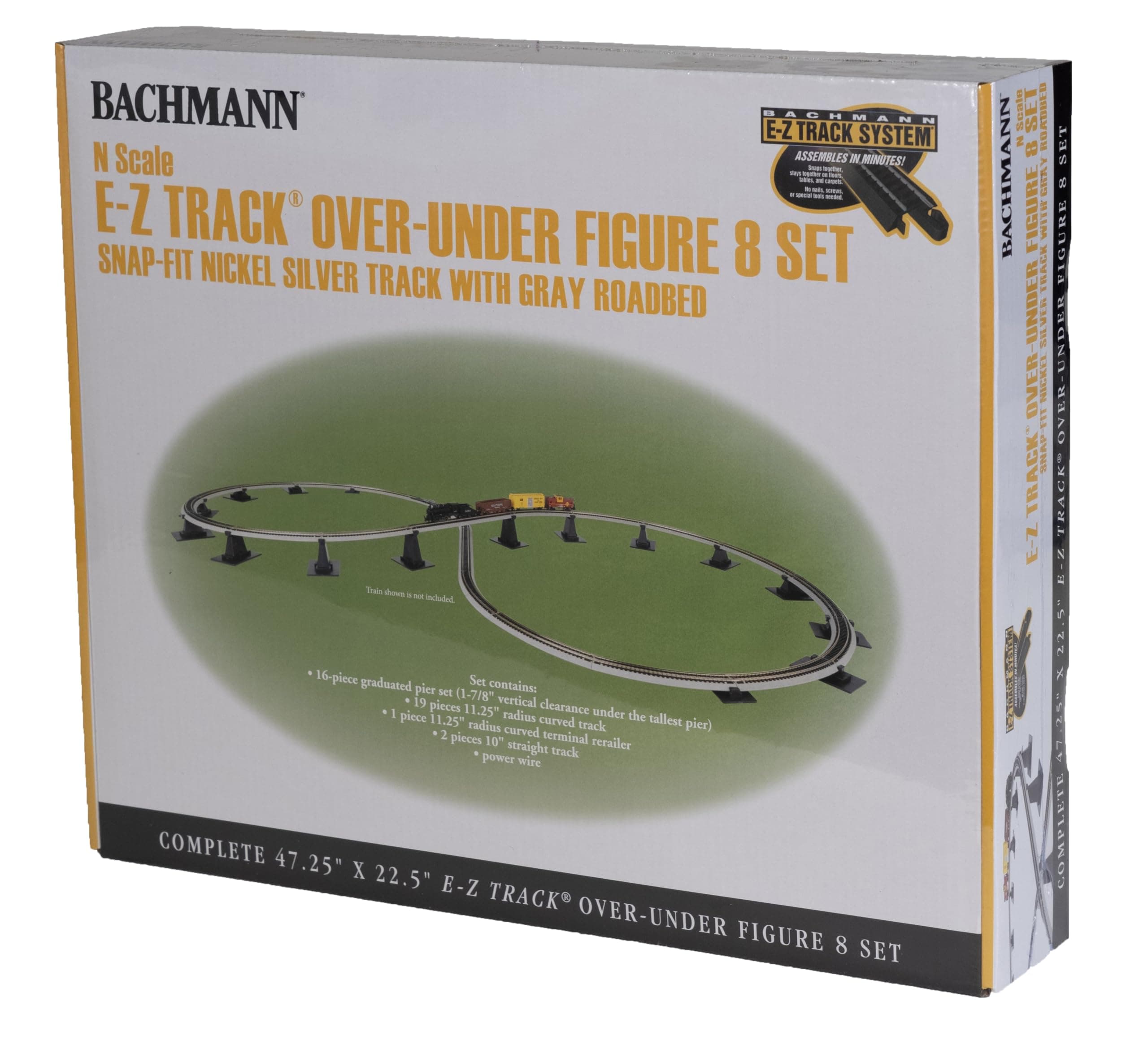 Bachmann Trains - Nickel Silver E-Z Track® Over-Under Figure 8 Track Pack - N Scale