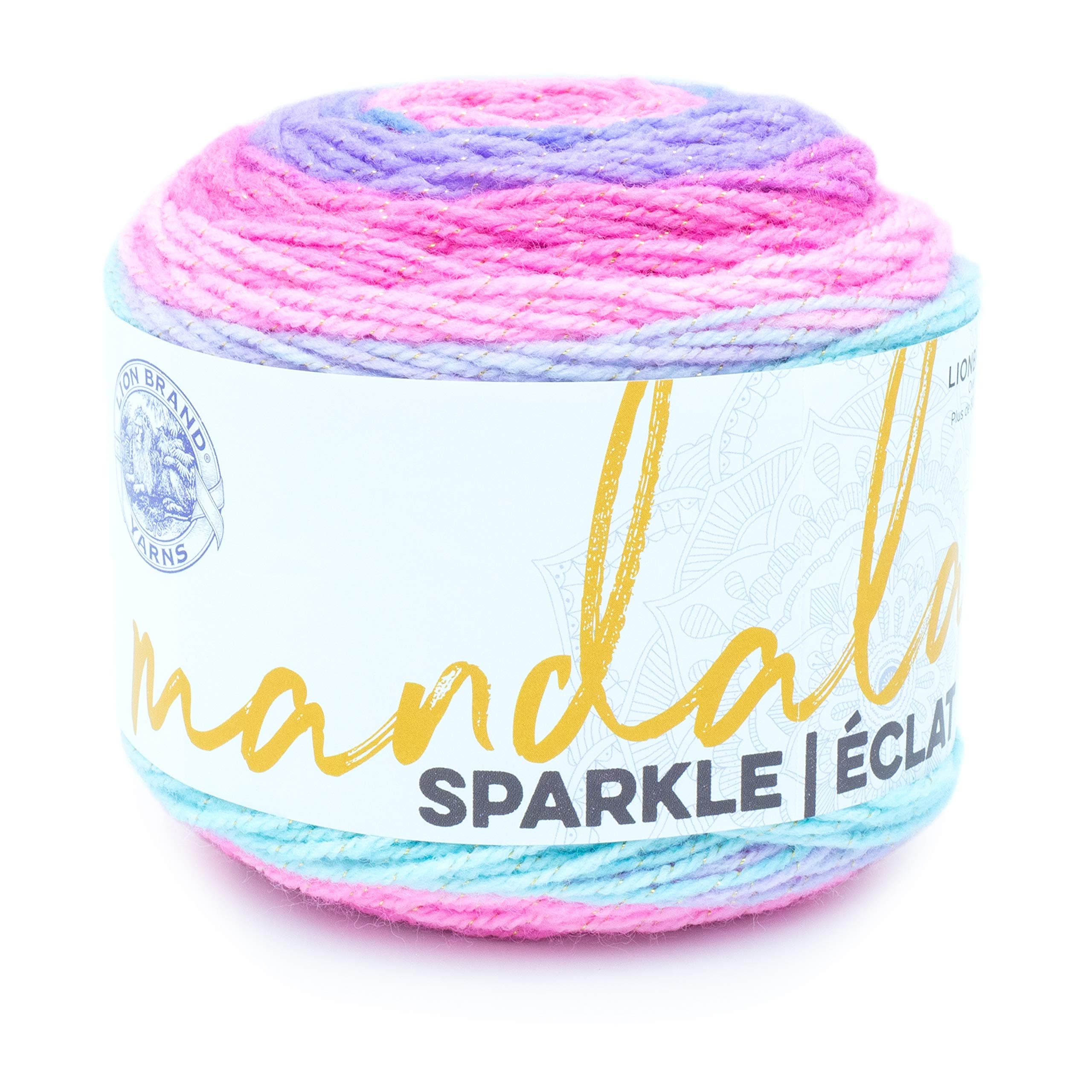 Lion Brand Yarn, 94 Acrylic/6 Percent Metallic Poly,Multicolor (Draco 313),One Size