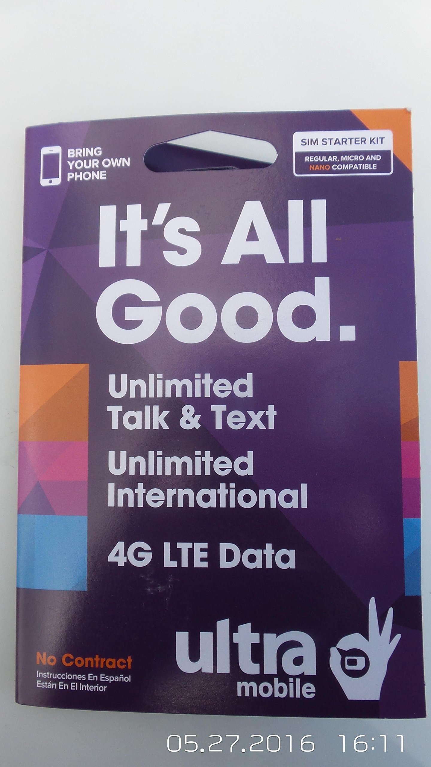 Ultra Mobile triple punch Regular, Micro and Nano all in one SIM Card