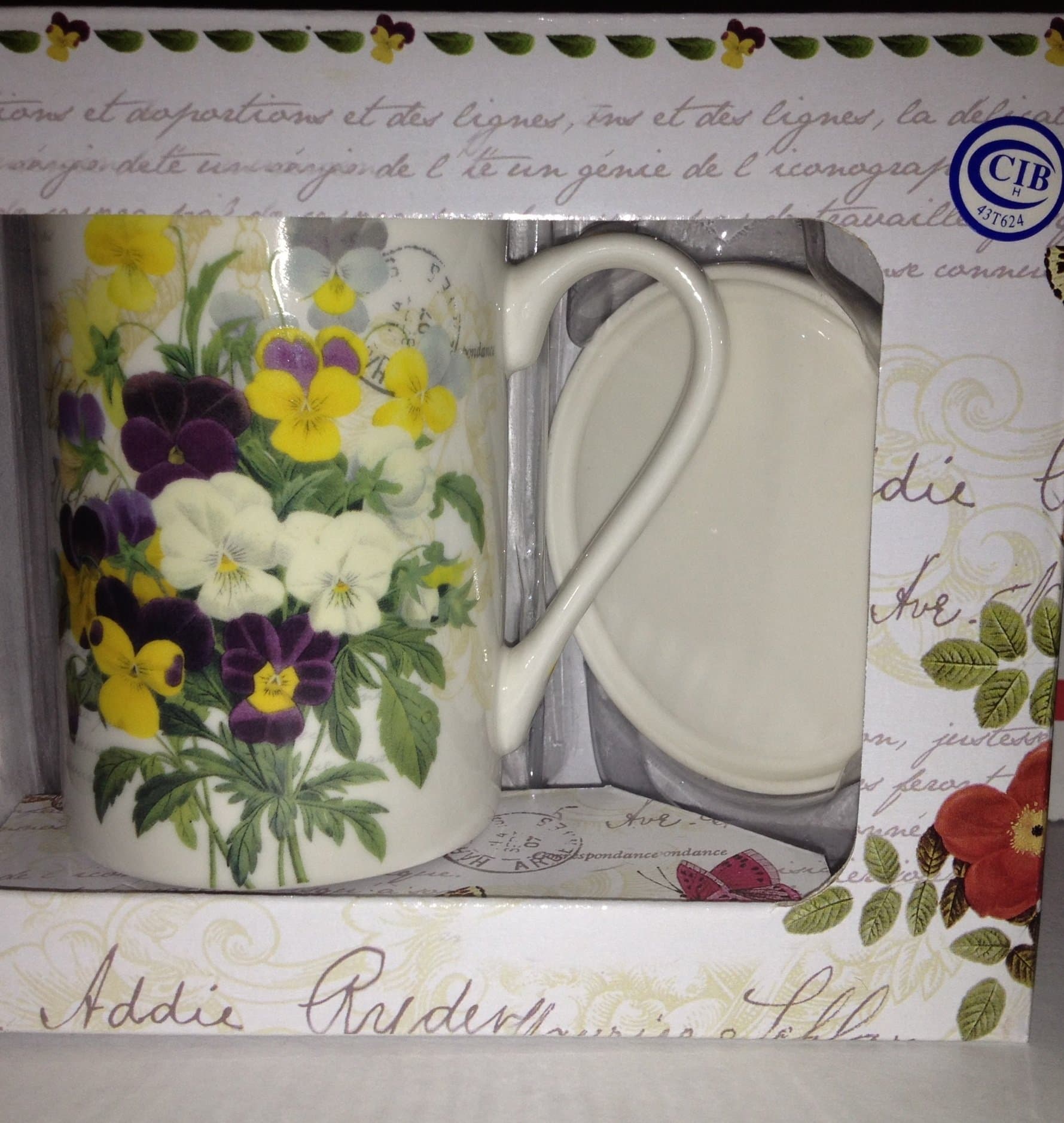 Mug With Matching Lid - Pense Floral