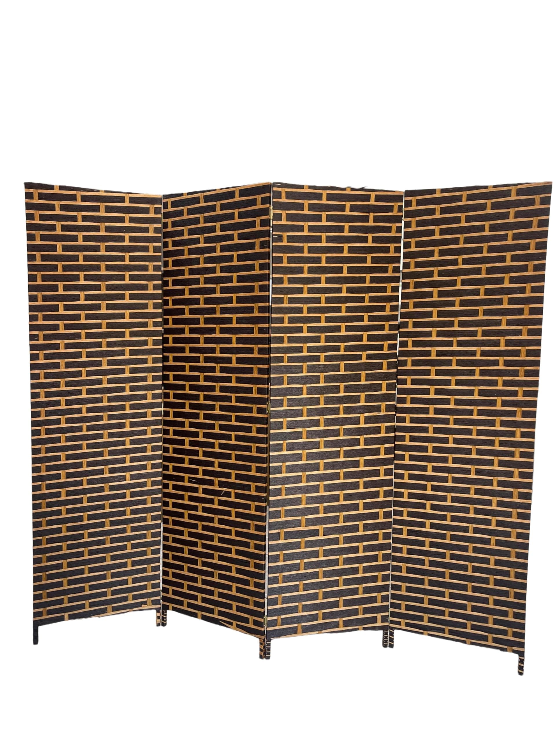 Vital 4-Panel Room Dividers and Folding Privacy Screens Partition Walls for Bedroom Rattan Screen Divider Portable Freestanding Privacy Wall (A10)