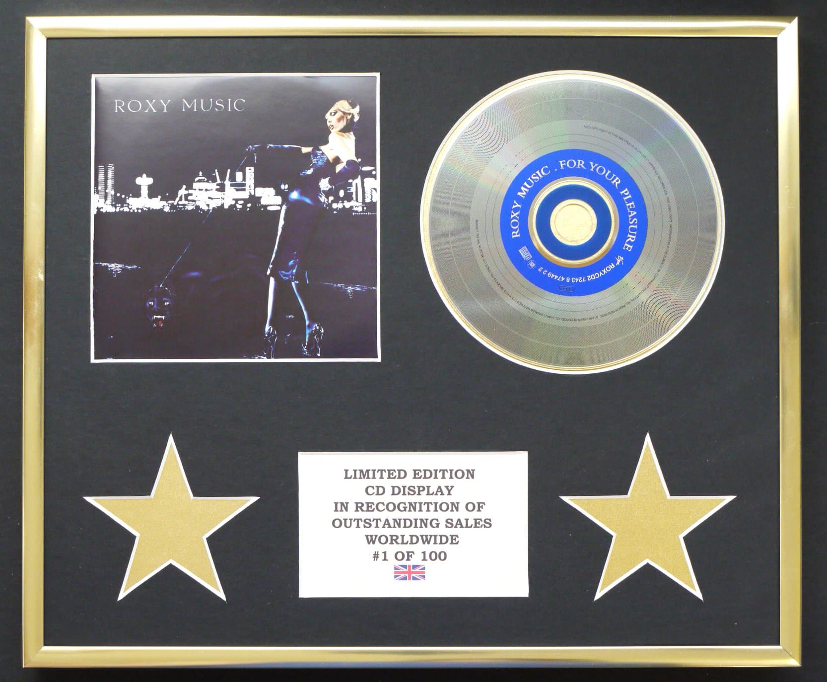 ROXY MUSIC/CD DISPLAY/LIMITED EDITION/COA/FOR YOUR PLEASURE