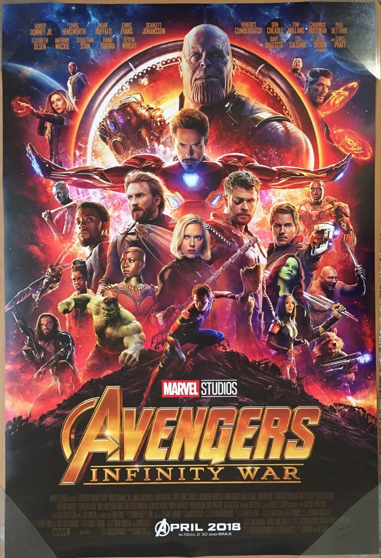 AVENGERS INFINITY WAR MOVIE POSTER 2 Sided ORIGINAL INTL FINAL 27x40 MARVEL