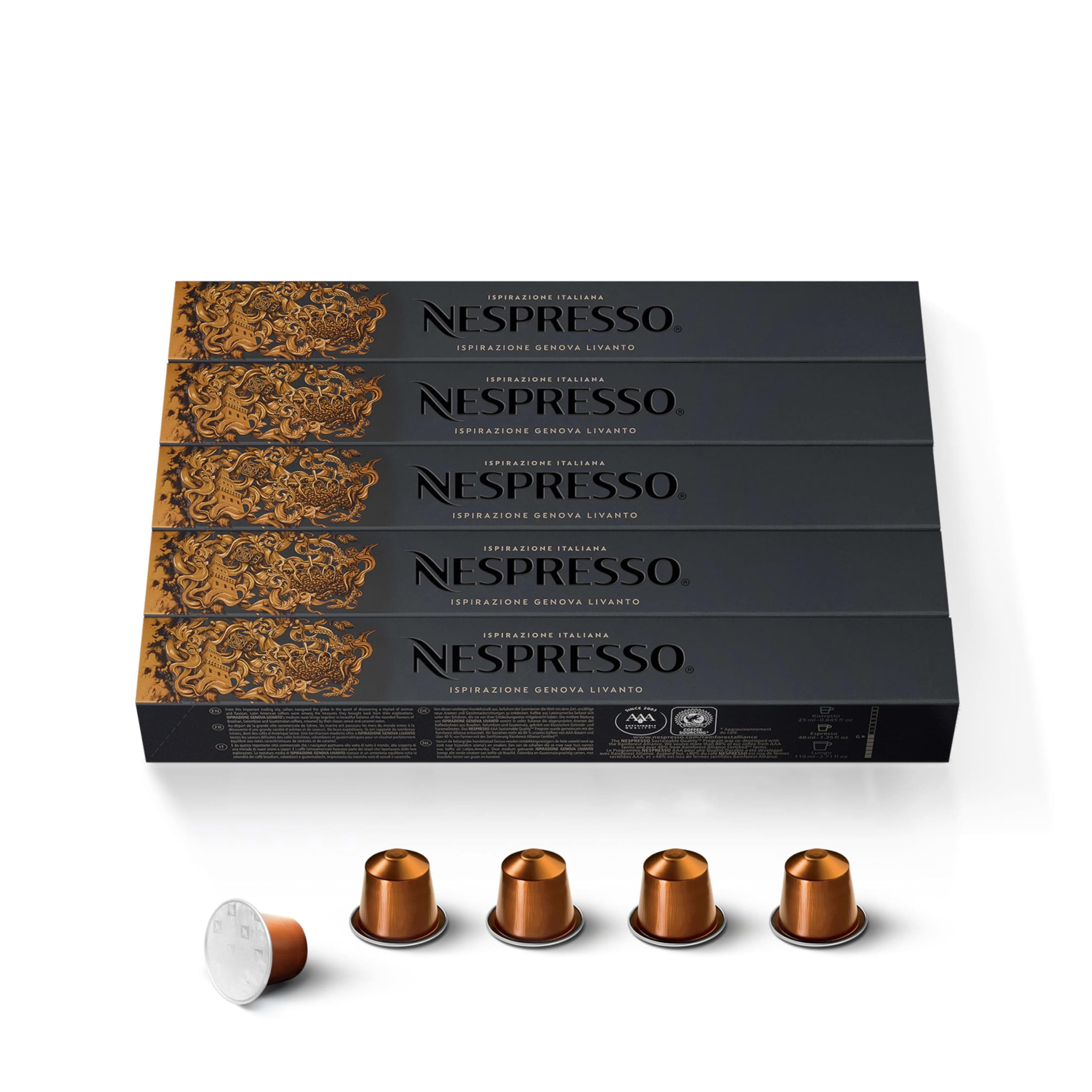 50 Nespresso Livanto Coffee Capsules …