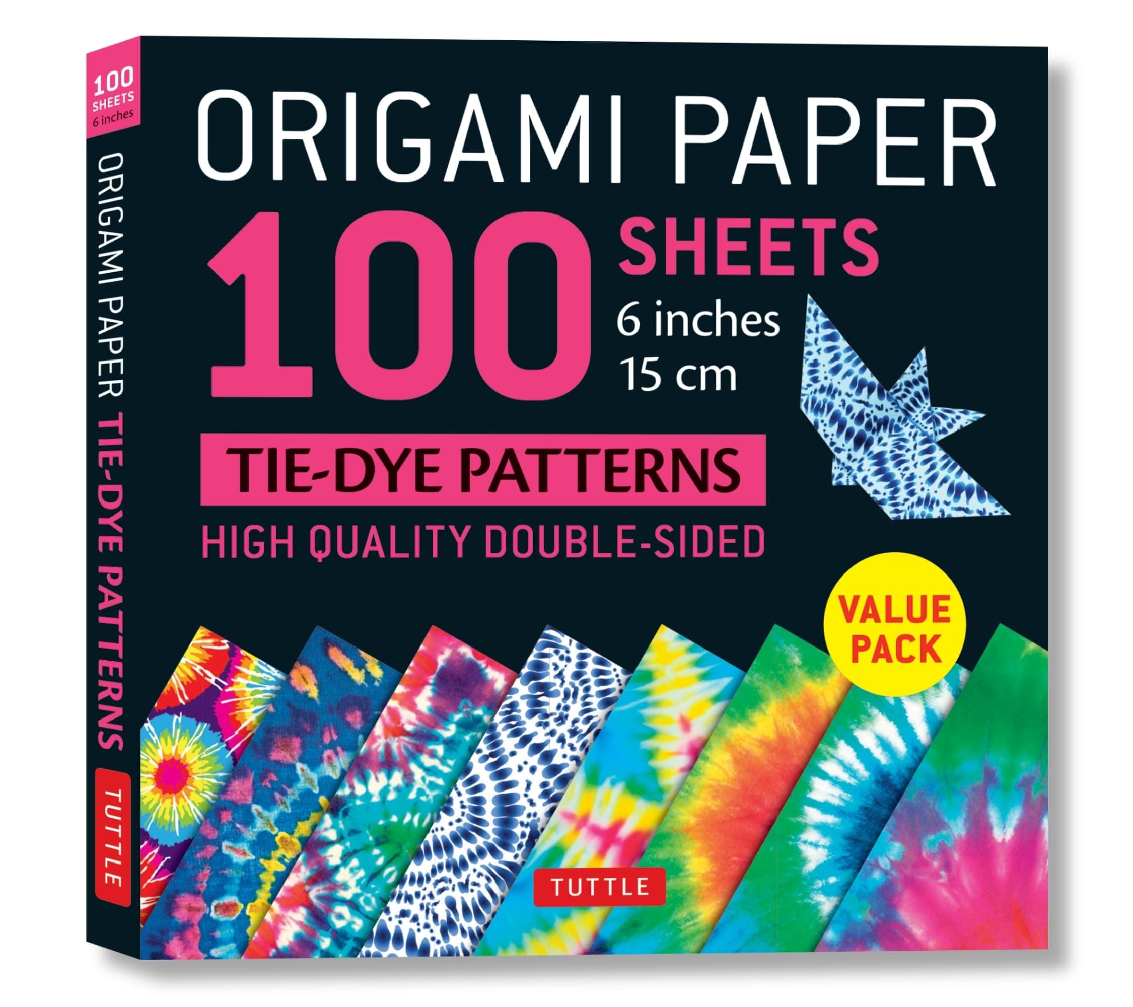 Origami Paper 100 sheets Tie-Dye Patterns 6 inch (15 cm): High-Quality Origami Sheets Printed with 8 Different Designs (Instructions for 8 Projects Included)