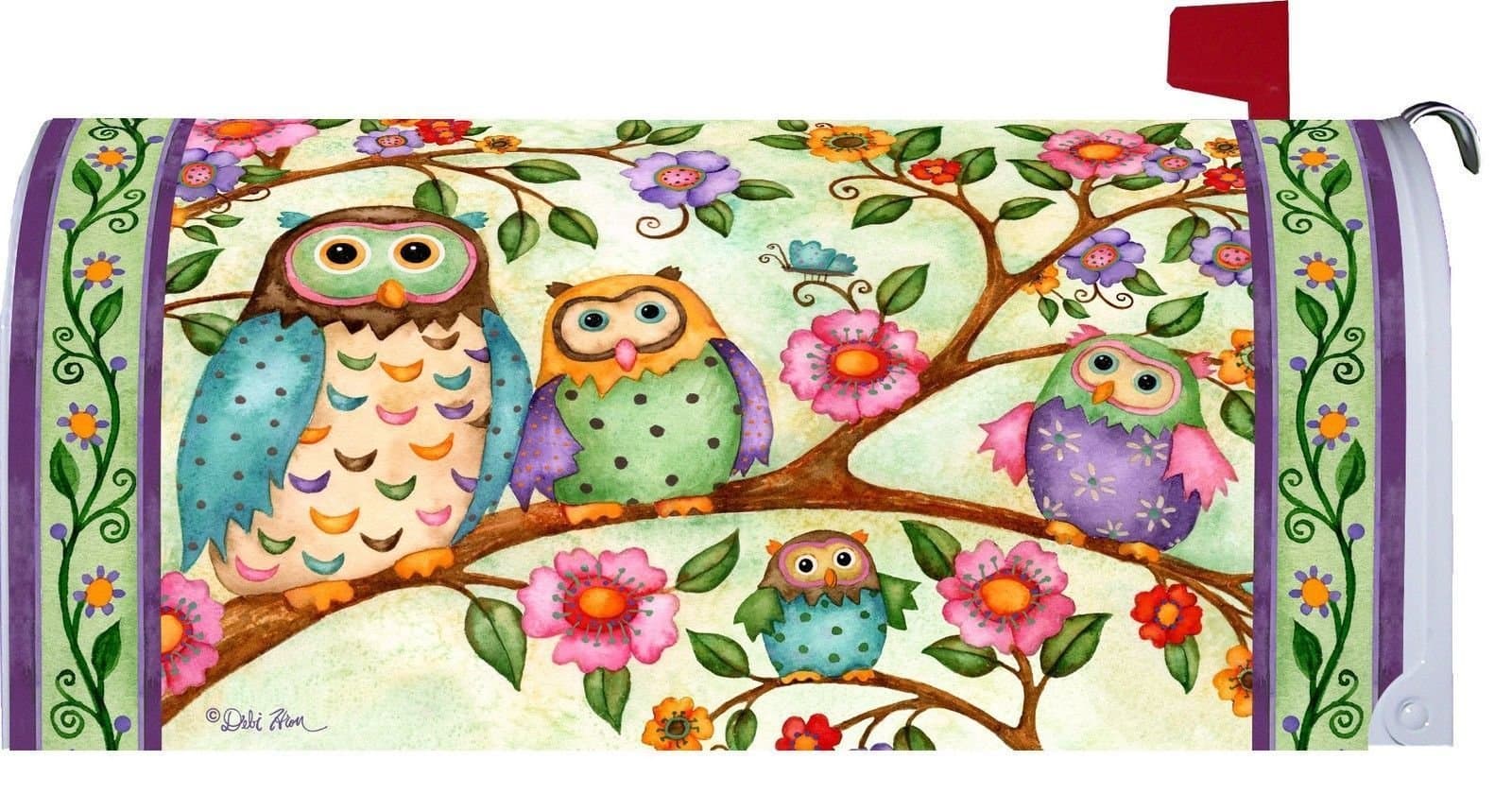 " OWL TREE " - Mailbox Makeover Vinyl Magnetic Cover