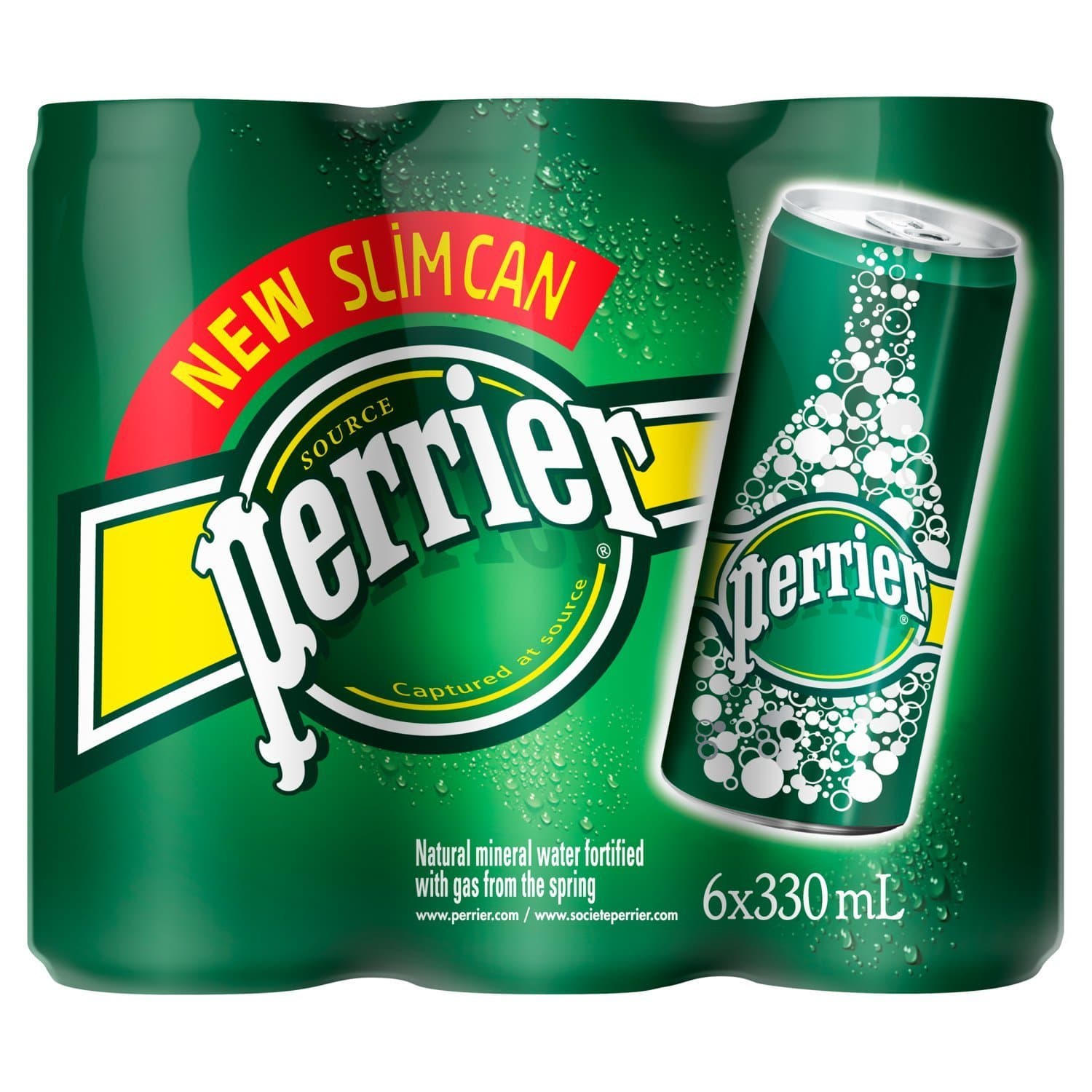 Sparkling Mineral Water Cans, 6 x 330 ml