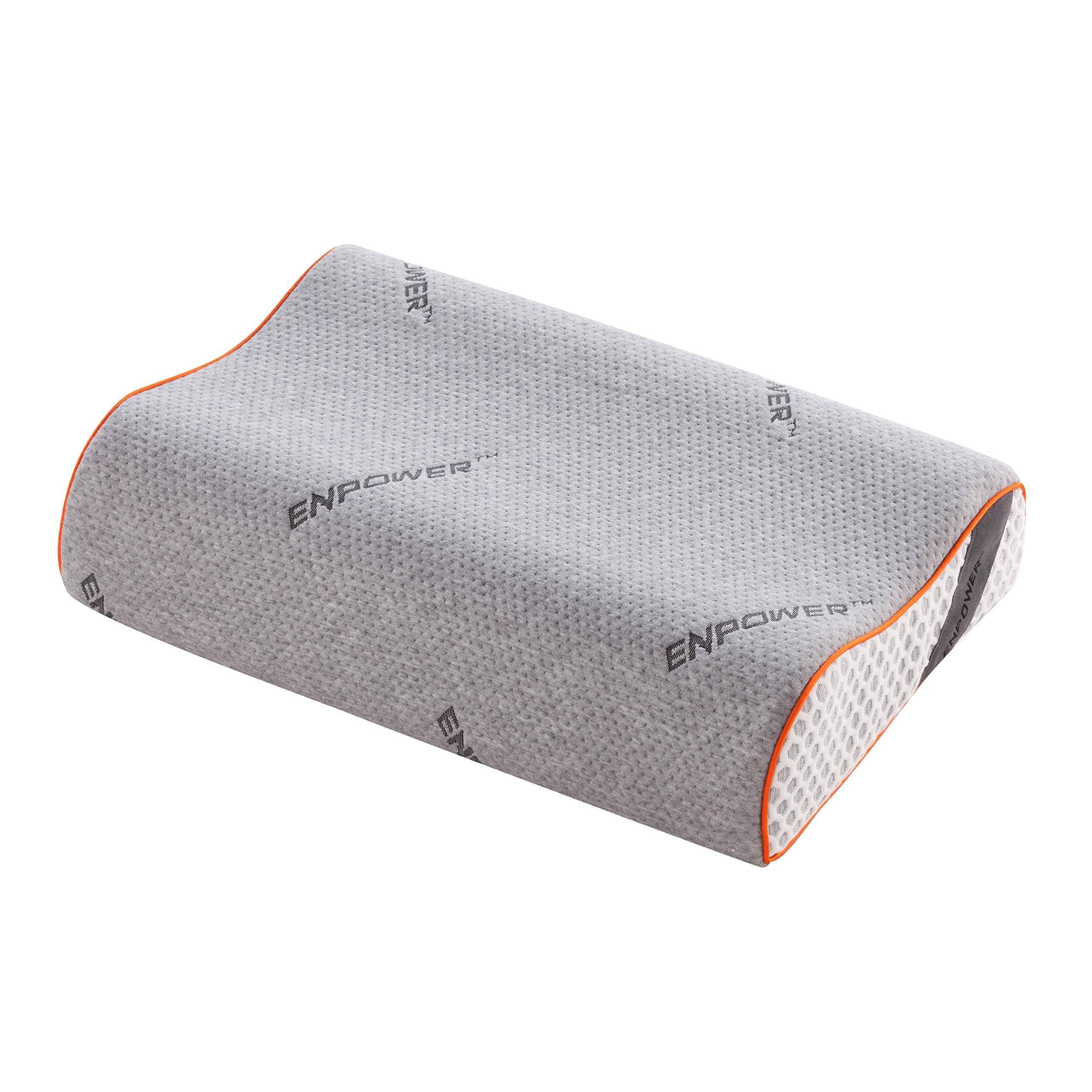 Sinomax Contour Neck Pillow for Sleeping Adjustable Memory Foam Pillows with Silver Ions for Hygiene Cervical Ergonomic Bed Pillow Neck Back Pain Relief Side Back Stomach Sleepers