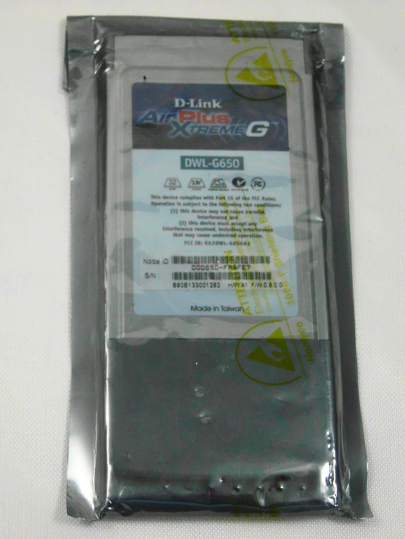 D-Link DWL-G650 Wireless Cardbus Adapter, 802.11g, 108Mbps