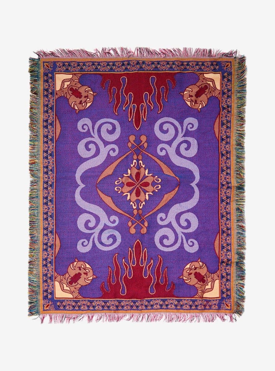 Disney Aladdin Magic Carpet Woven Tapestry Throw Blanket MULTI One Size