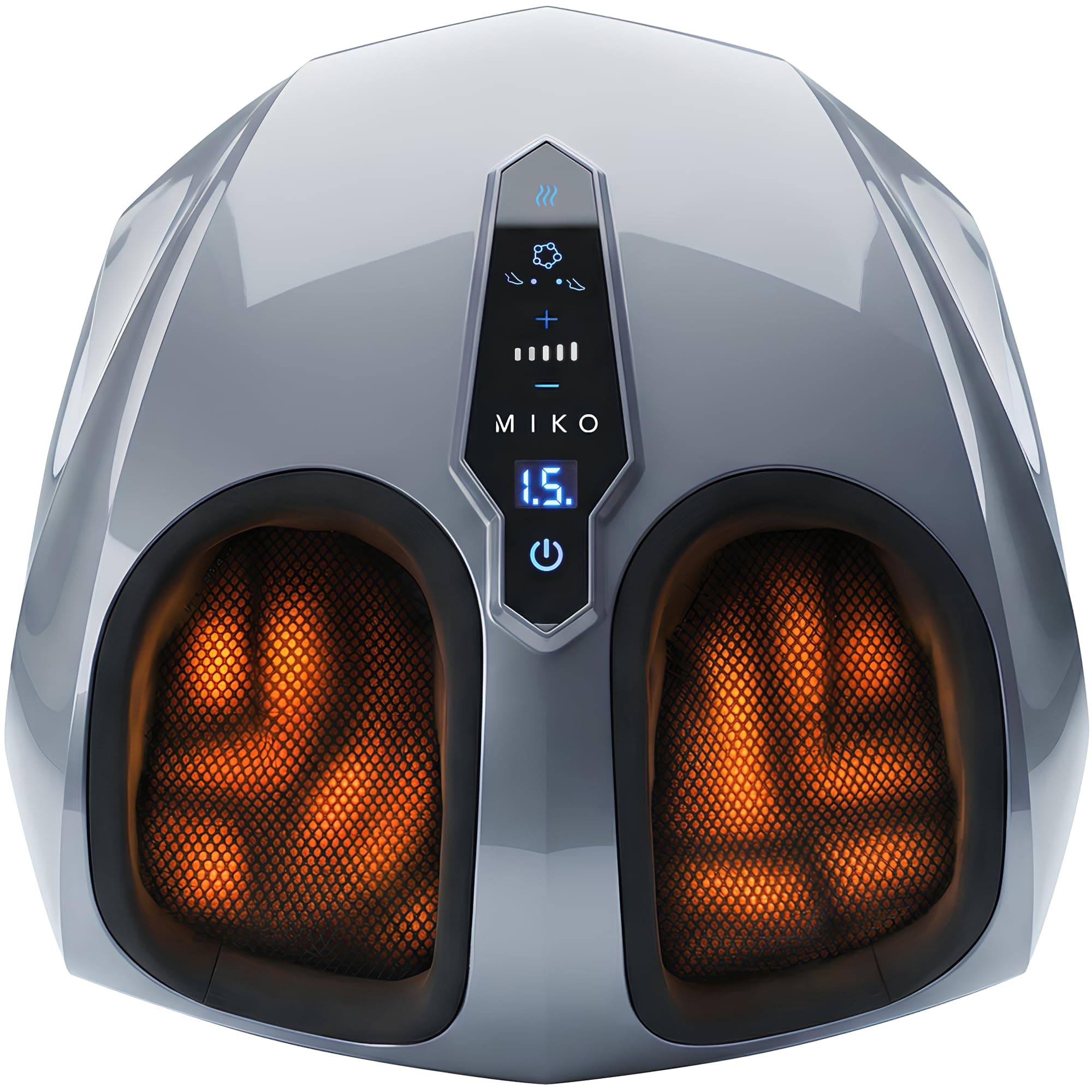 MIKO Foot Massager Machine with Deep-Kneading, Compression, Shiatsu, and Heat for Plantar Fasciitis, Neuropathy, Fits up to Men Size 11