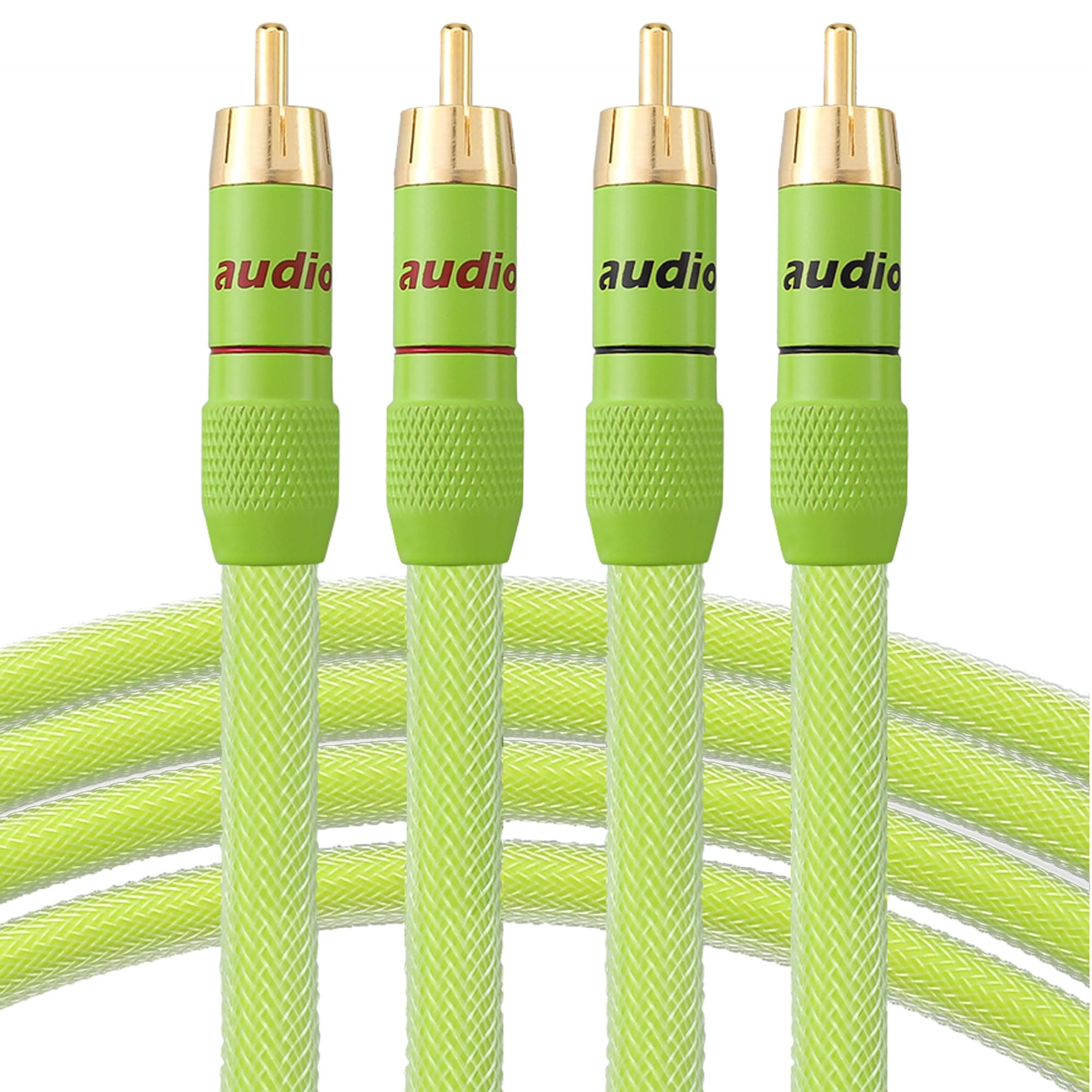 ViborgAudiocrast Hi-Fi RCA Cable 3.3FT/1M Dual RCA Male to Male 5N OFC Core Signal Cable Audio Cable for Amplifier,CD,DVD Play,Subwoofer (A51)