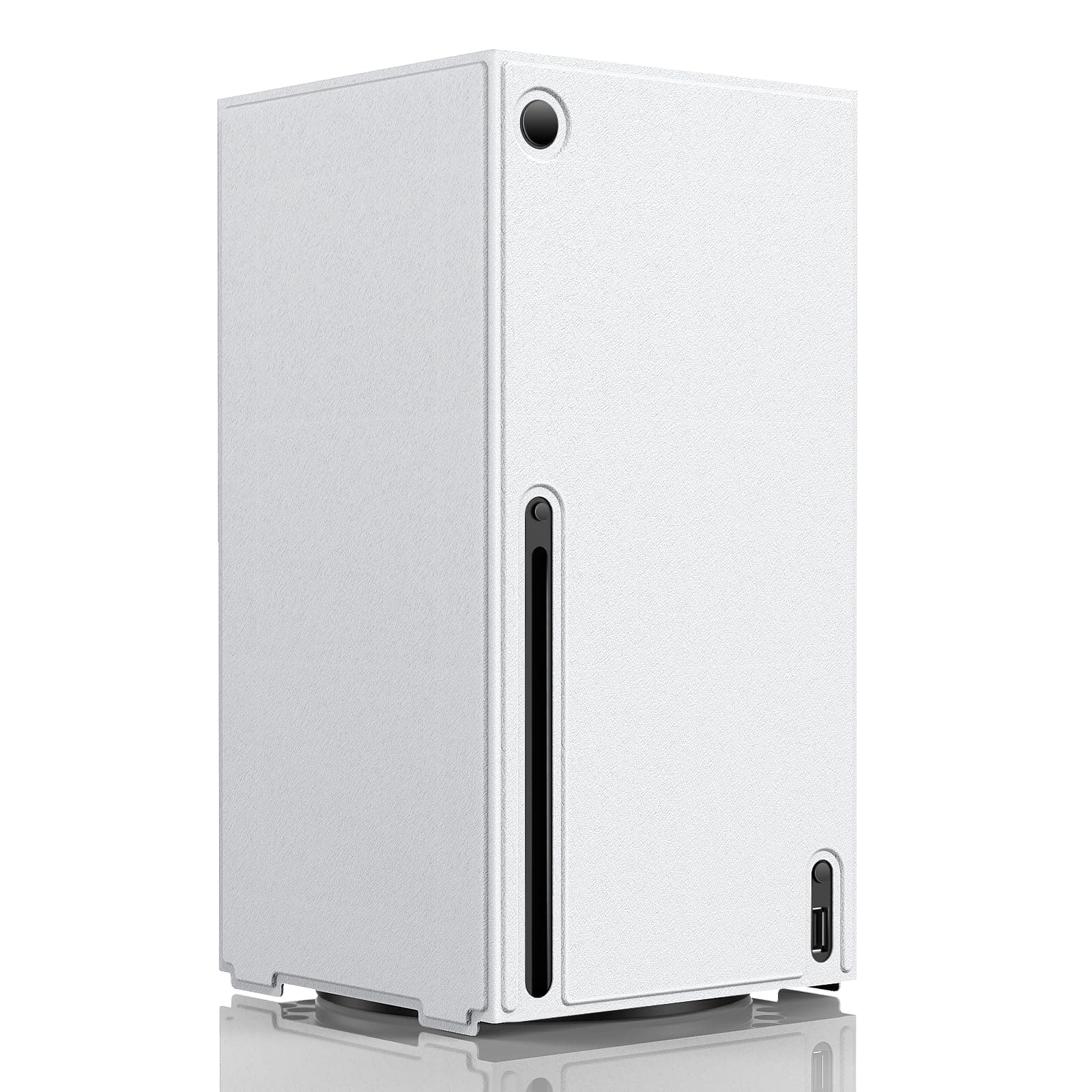 WOLIBEAR Magnetic Smart Wraps for Xbox Series X Console, Full Protection Protective Cover Case for Xbox Series X Accessories with Premium PU Leather and Soft Inner Lining - White