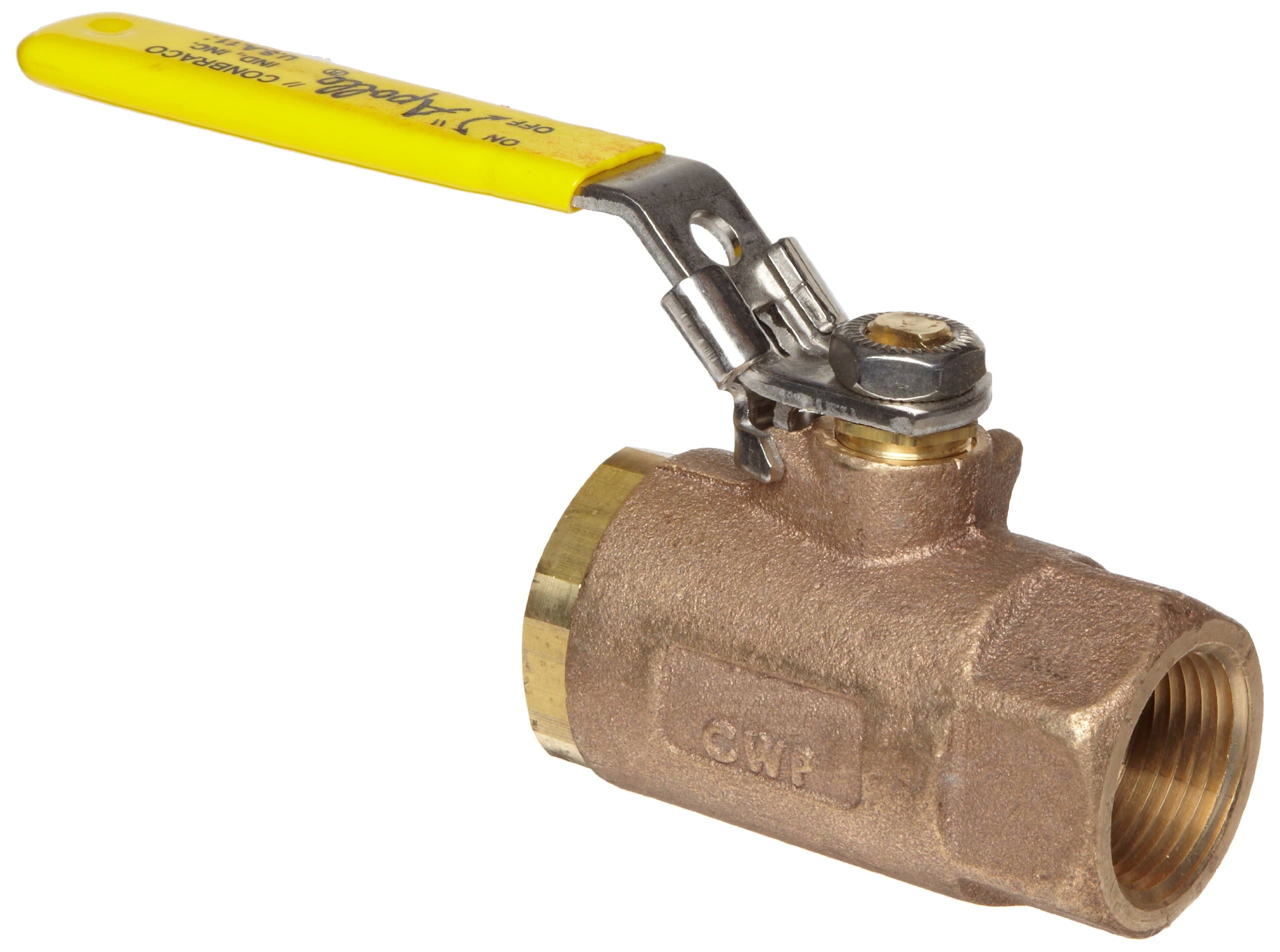 70-100 Series Bronze Ball Valve with Automatic Drain, Two Piece, Inline, Latch-Lock Lever, 3/4" NPT Female