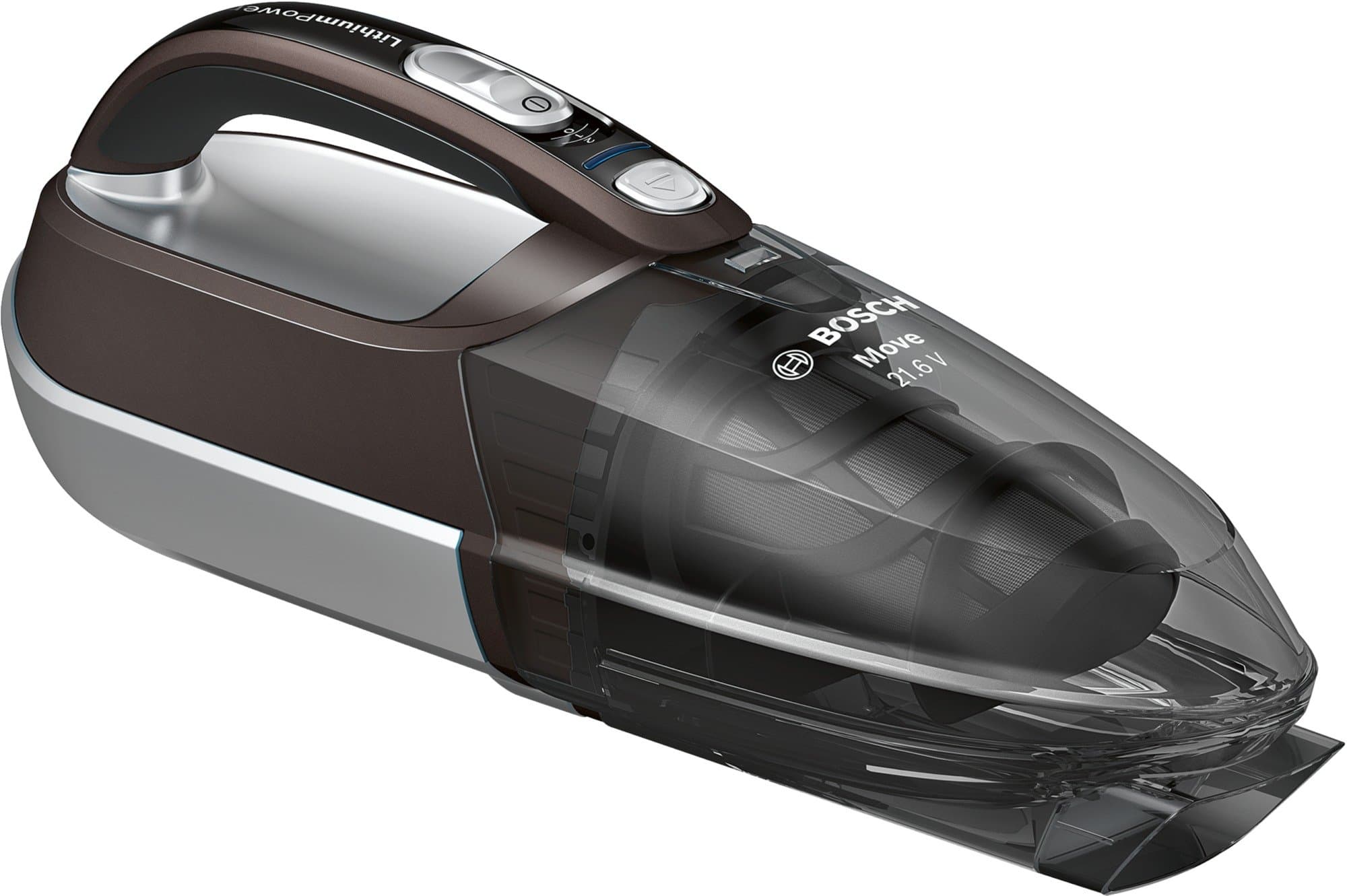 Bosch BHN2140L Wireless Handheld Vacuum Cleaner Move Lithium 21.6 Volt, 45 Minutes, Chocolate Brown Metallic/Silver, Brown