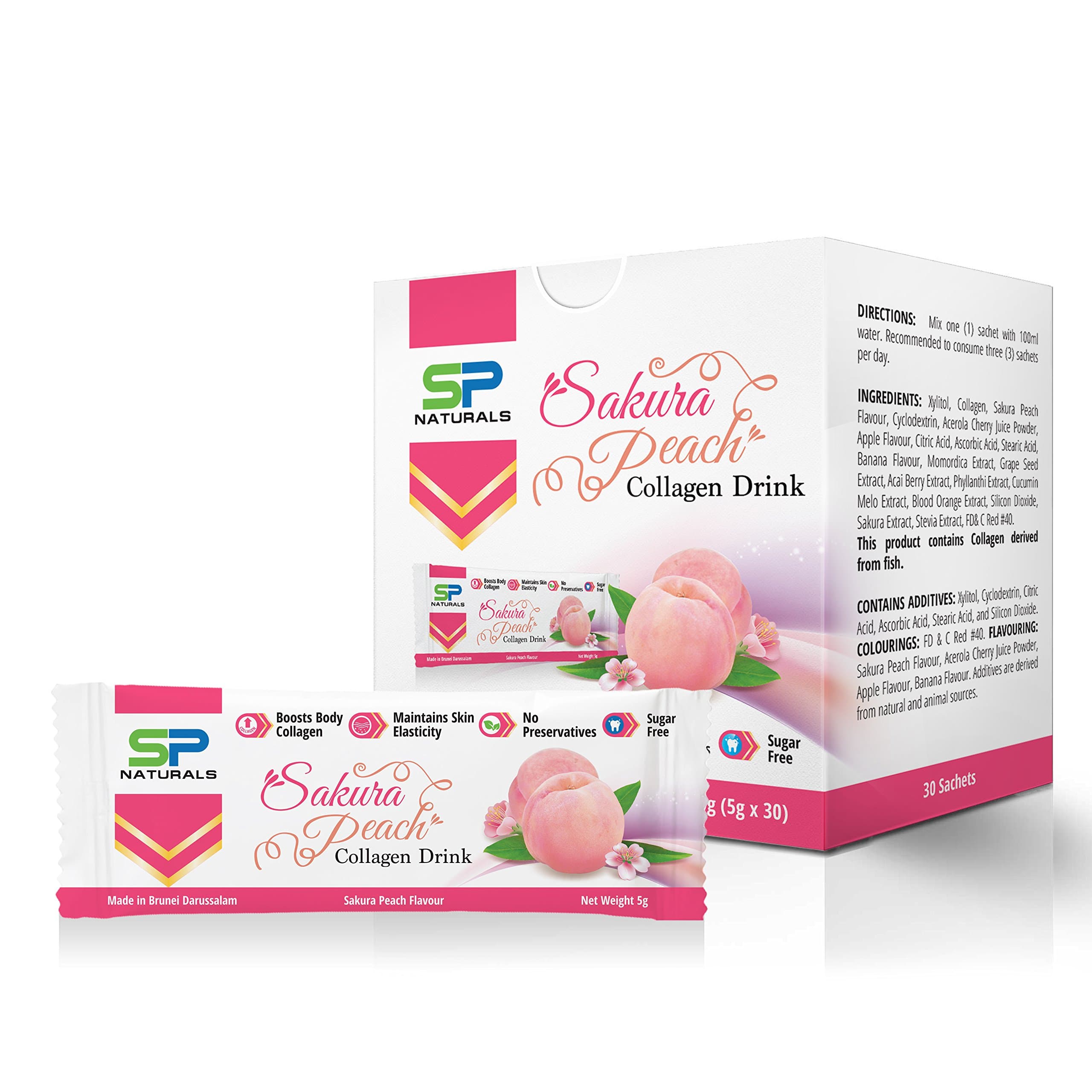 Simpor Pharma Sakura Peach Collagen Powdered Functional Drink