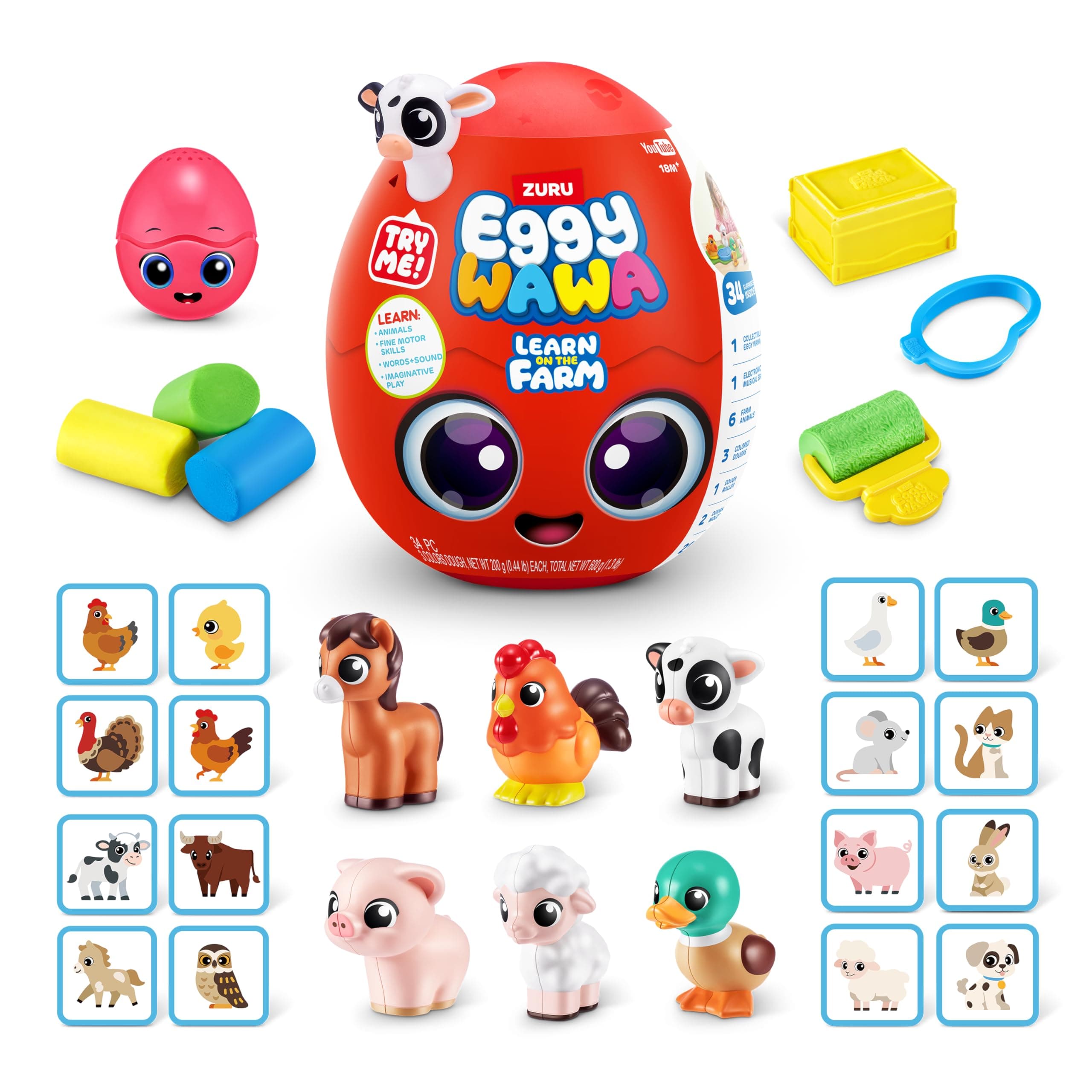 Learn on the Farm by ZURU, Pre-K Interactive Baby and Toddler Learning Toy With Music, Education, Motor Function