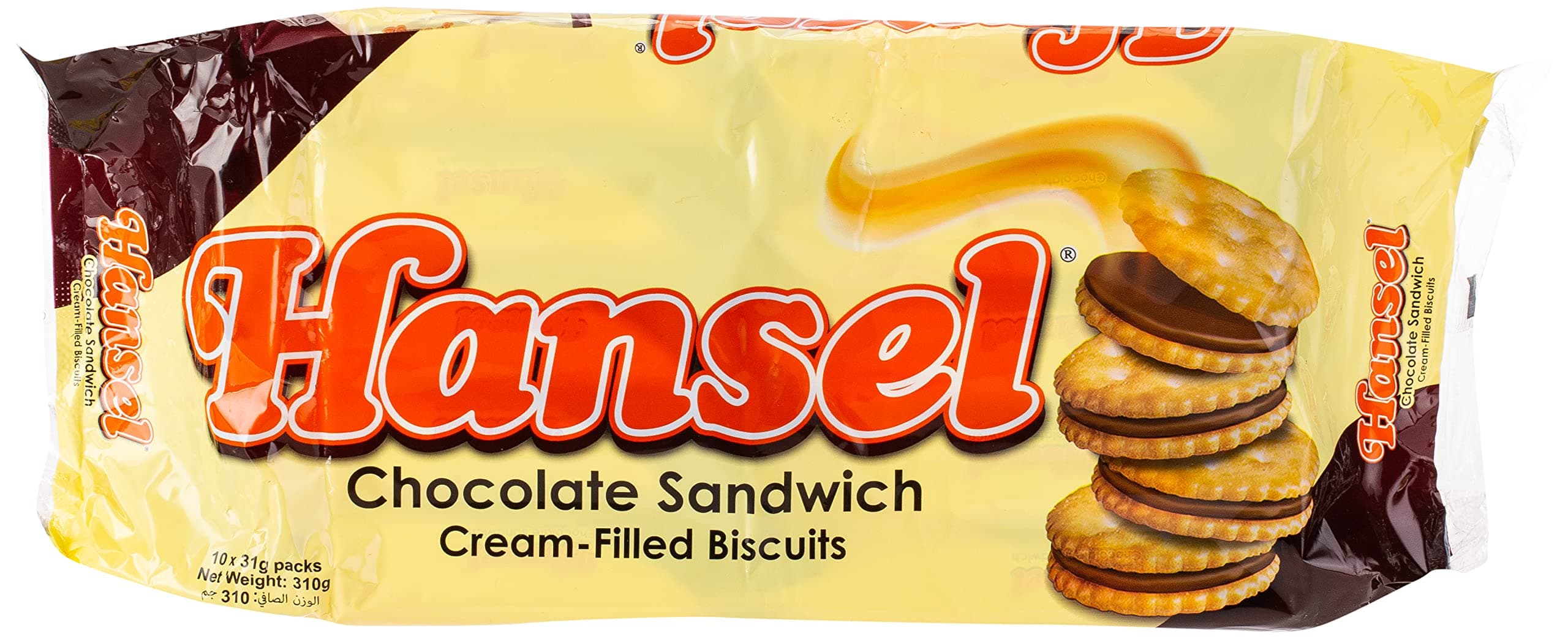Hansel Rebisco Chocolate Sandwich Biscuits(10 X 31gm) 310 gm