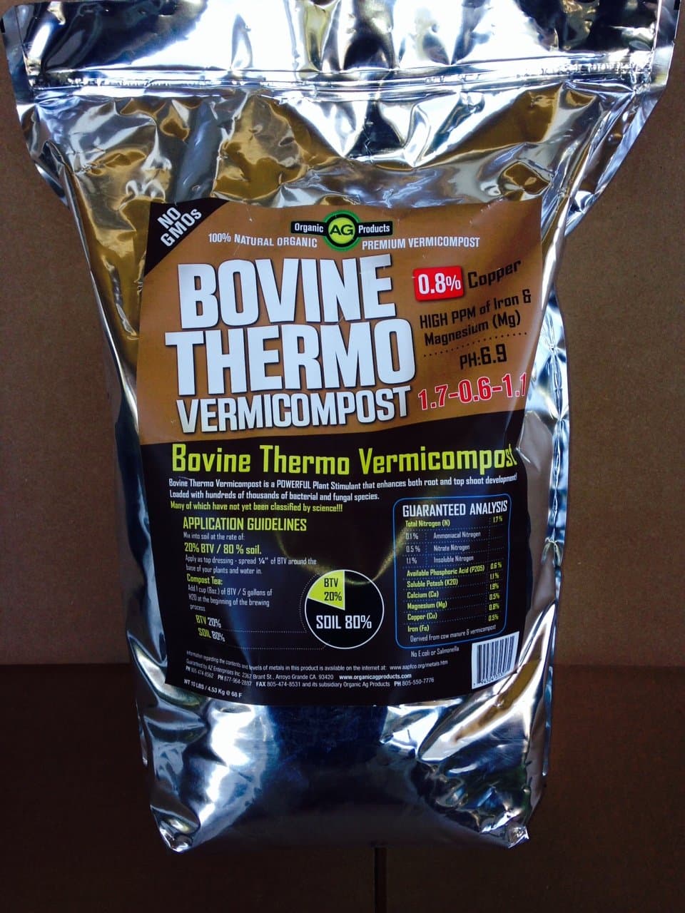 Bovine Thermo Vermicompost, 10 Pounds