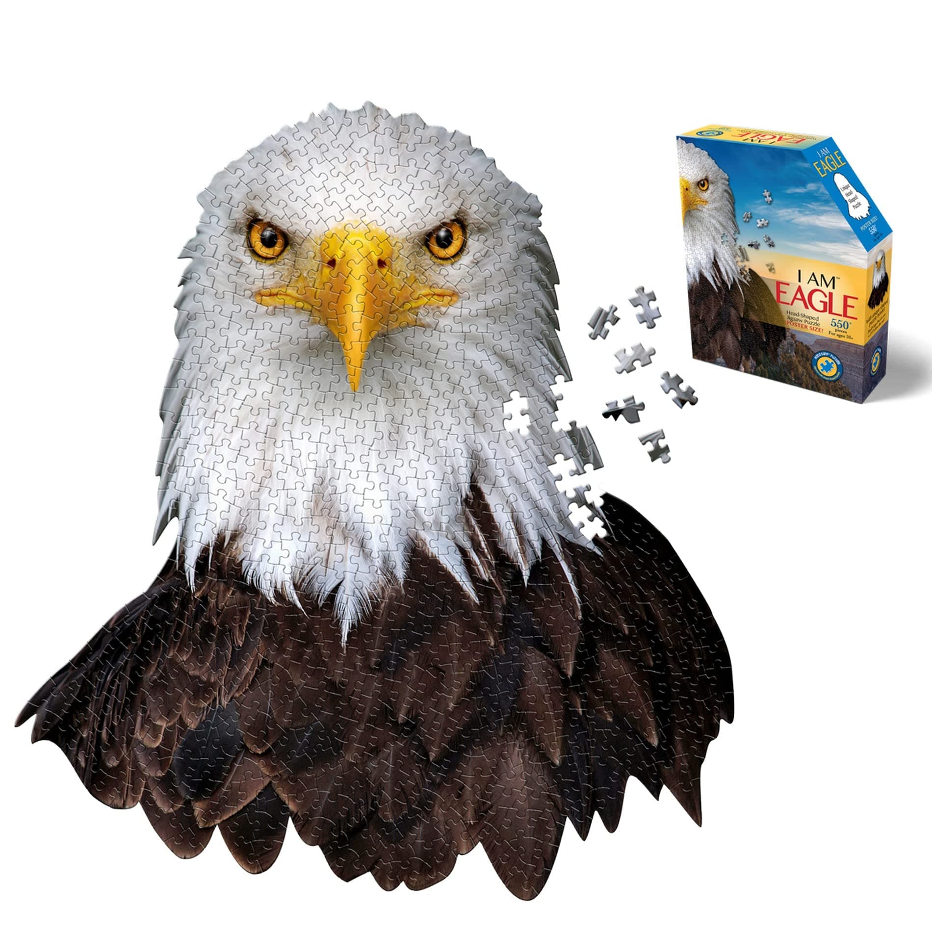 Madd Capp Puzzles - I AM Eagle - 550 pieces - Animal Shaped Jigsaw Puzzle