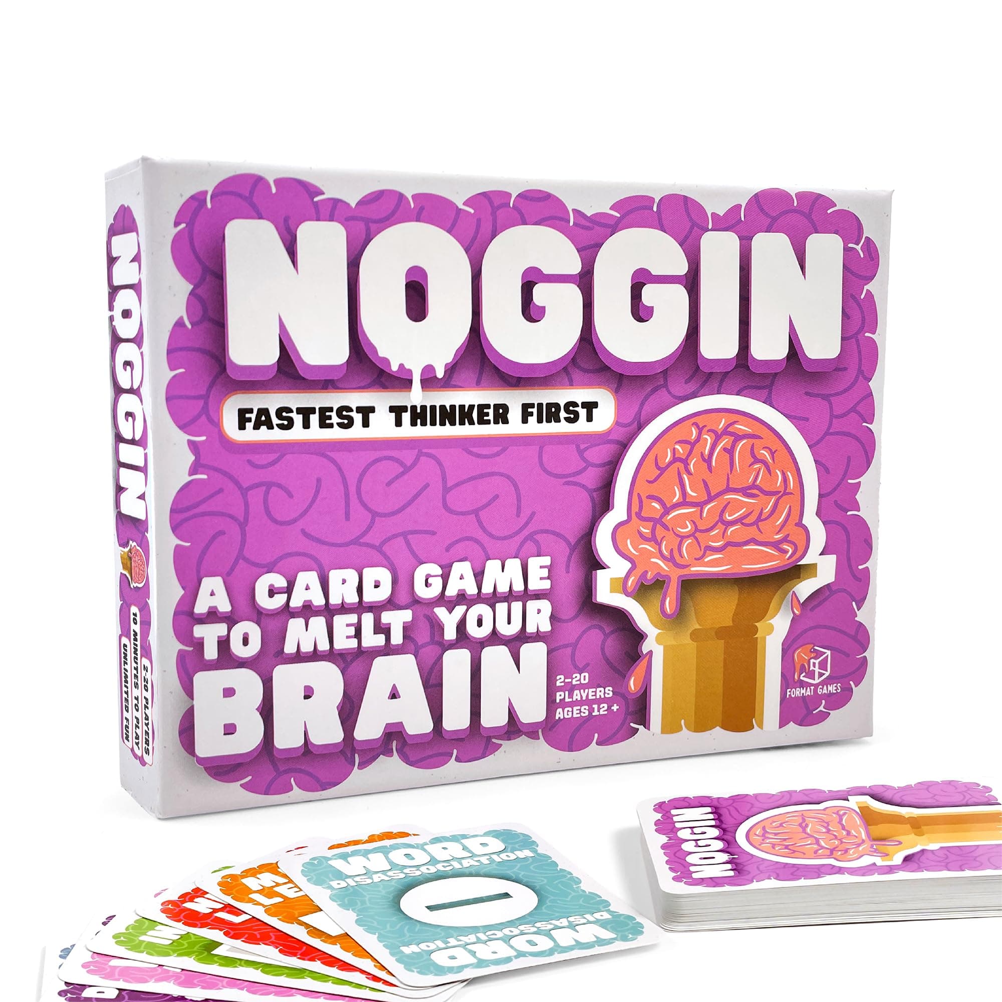 Format Games Noggin Card Game | Hilarious Fast-Thinking Word Game | Challenging And Fun Card Game For Teens, Adults And Families | Ages 12+ | 2+ Players | 10 Minute Playtime