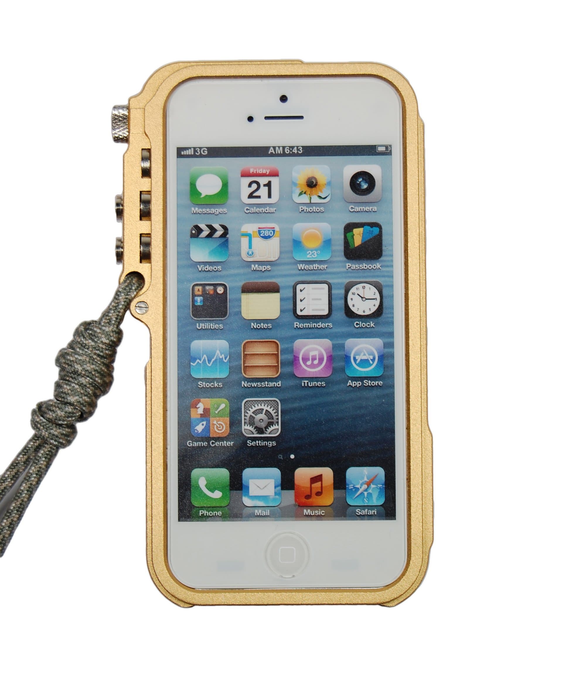 Aluminum Bumper ,metal case for Iphone 5,iphone 5s Trigger (Gold)