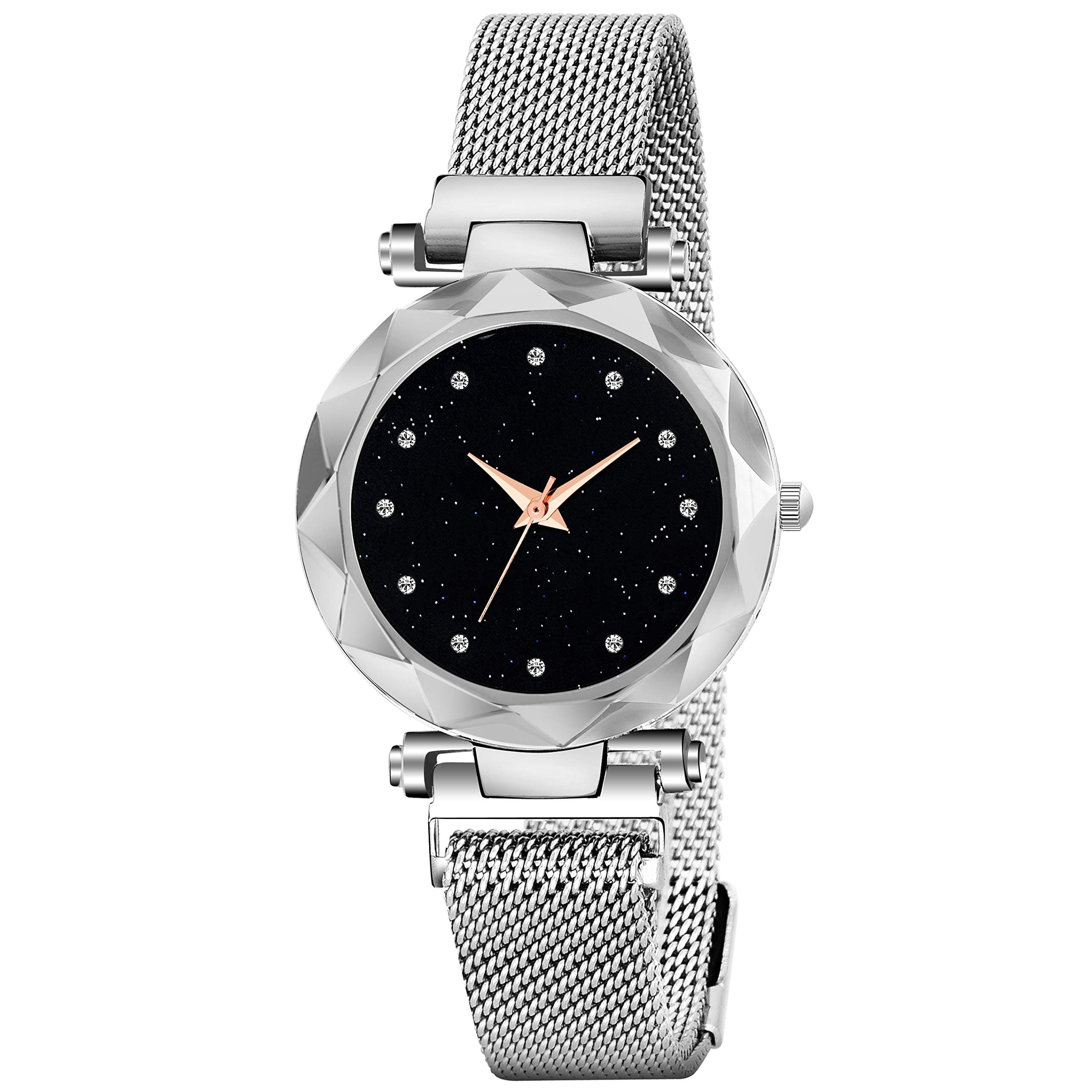 Talgo Analogue Alluring Round Black Dial Young Generation Black Silicone Strap Stylish Faminine Elegant Wrist Watch for Women and Girls, Pack of 1-12DBKSFR