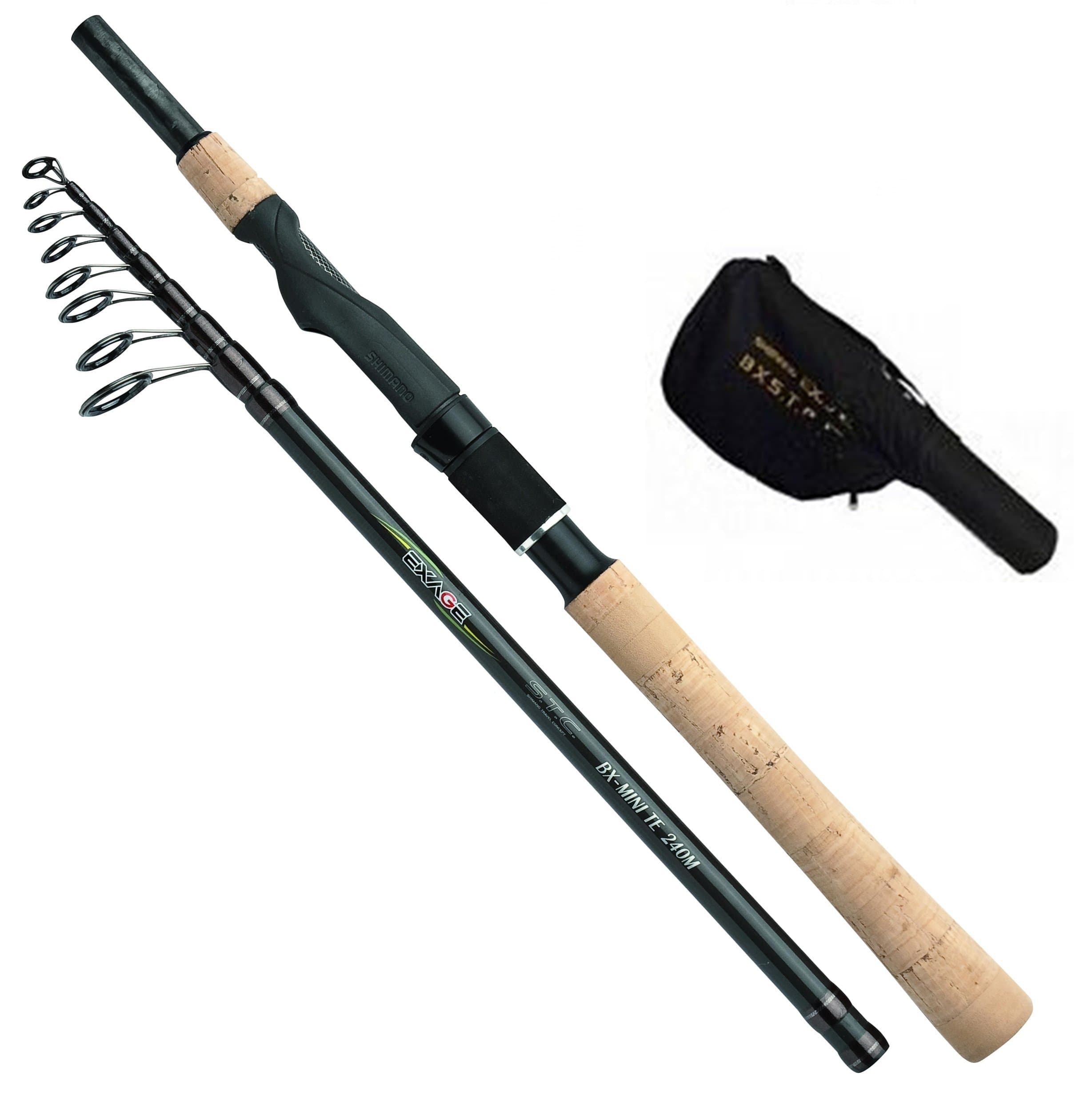 SHIMANO Exage BX STC Mini Tele Spinning 270 ML Medium Light, 9 Feet, Travel Spinning Fishing Rod, TEXBXMTS27ML