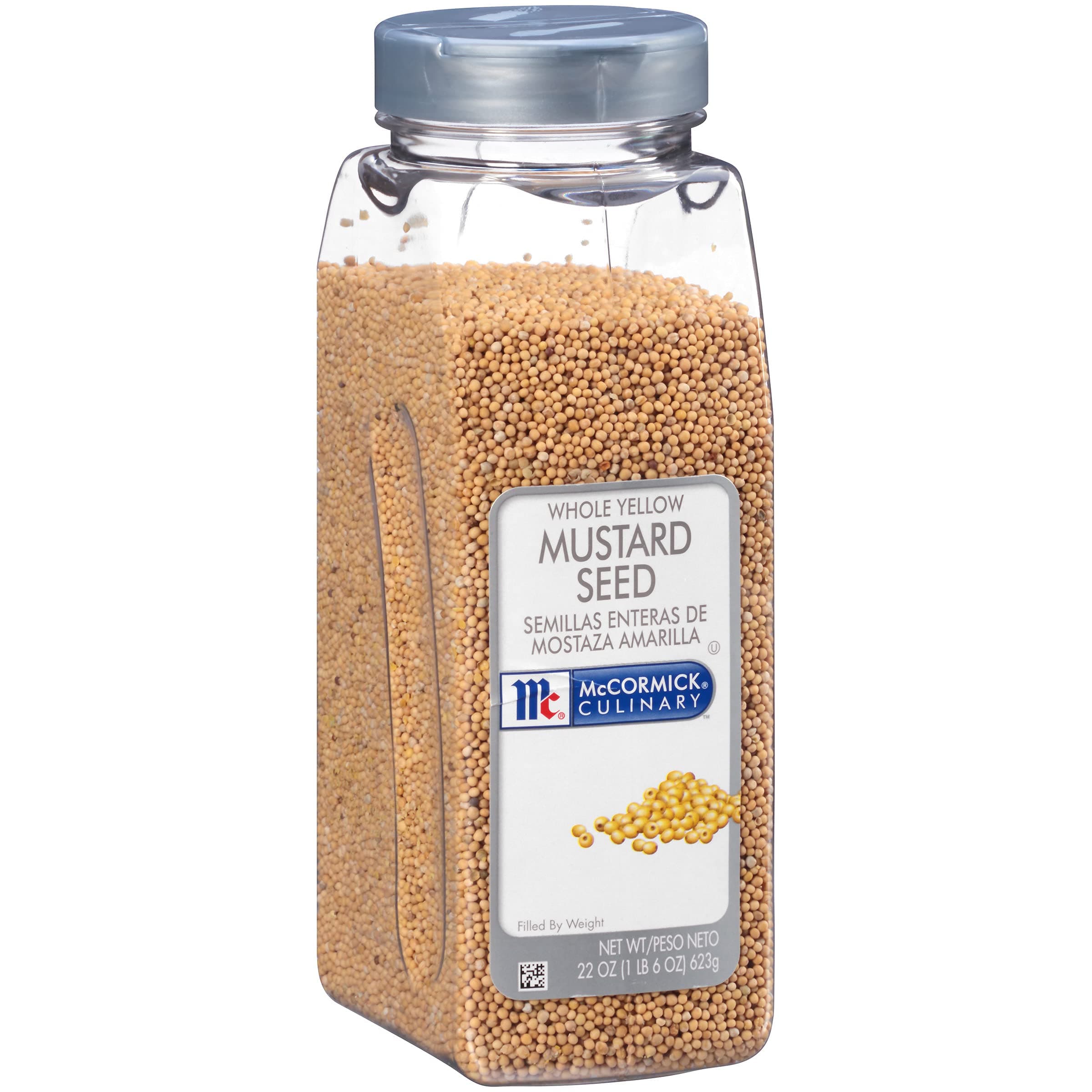 Whole Yellow Mustard Seed, 22 oz - One 22 Ounce Container of Yellow Mustard Seeds, Perfect for Pickling, House-Made Rubs and Dips