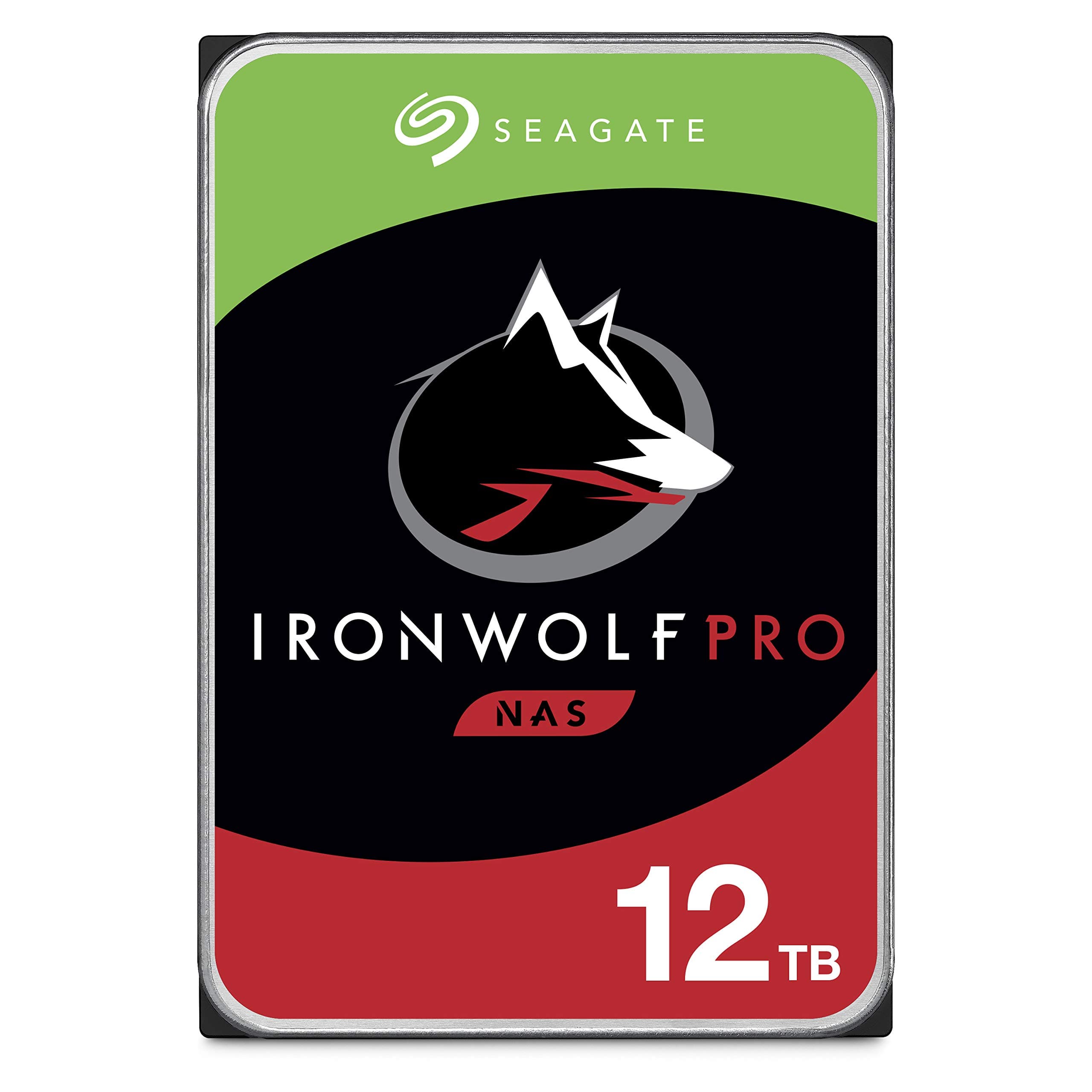 IronWolf Pro, 12 TB, NAS Internal Hard Drive, CMR 3.5 Inch, SATA 6 Gb/s 7,200 RPM, 256 MB Cache, for RAID Network Attached Storage, 3 years Rescue Services, FFP (ST12000NE0008)