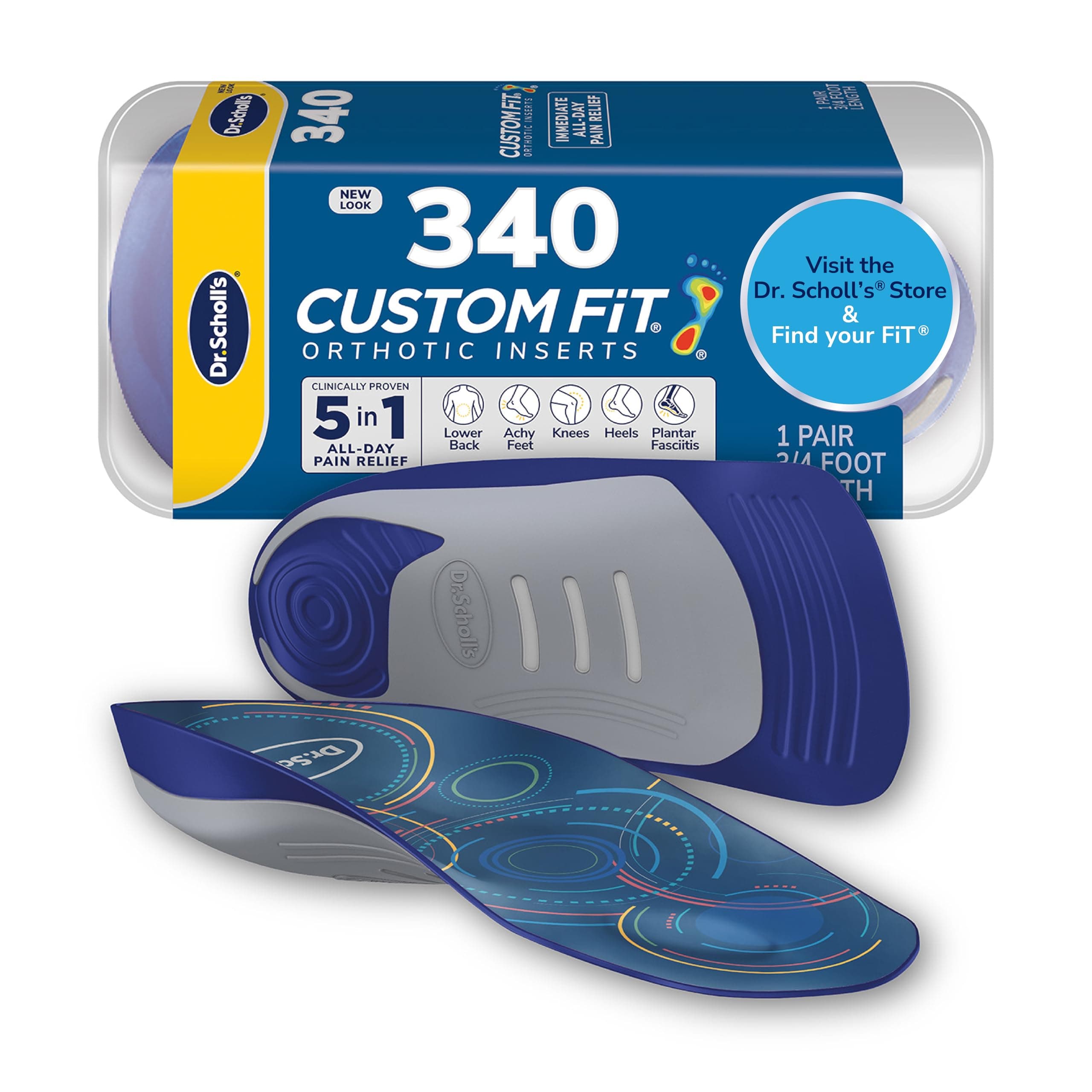 Dr. Scholl's Custom Fit Orthotic Inserts, CF 340 by Dr. Scholl's