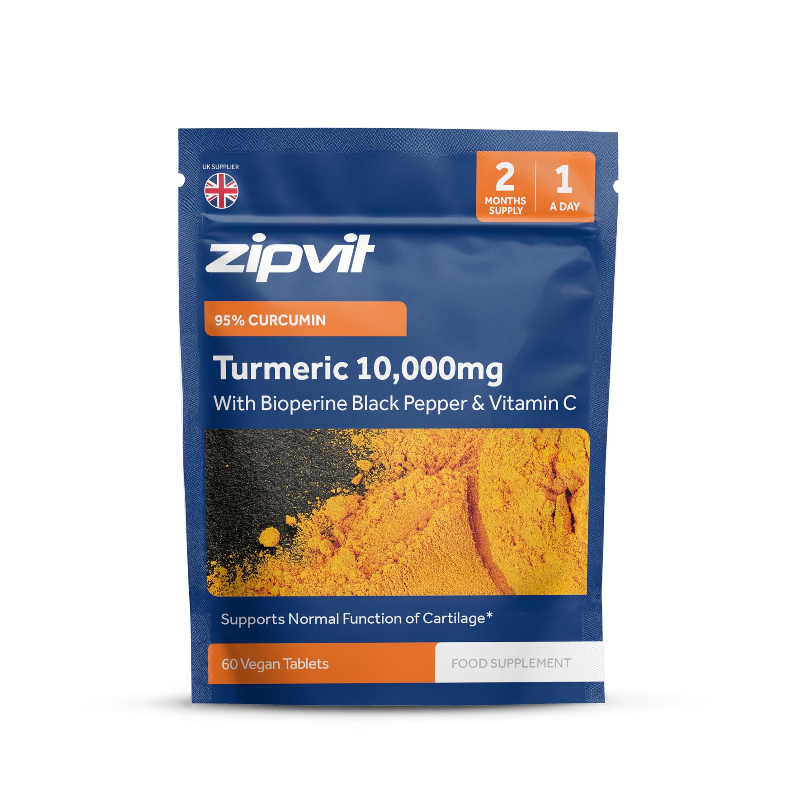 – Turmeric Tablets 10,000mg Providing 95% Active Curcumin with Bioperine Black Pepper & Vitamin C, 60 Vegan Tablets, 1 a Day, 2 Month Supply