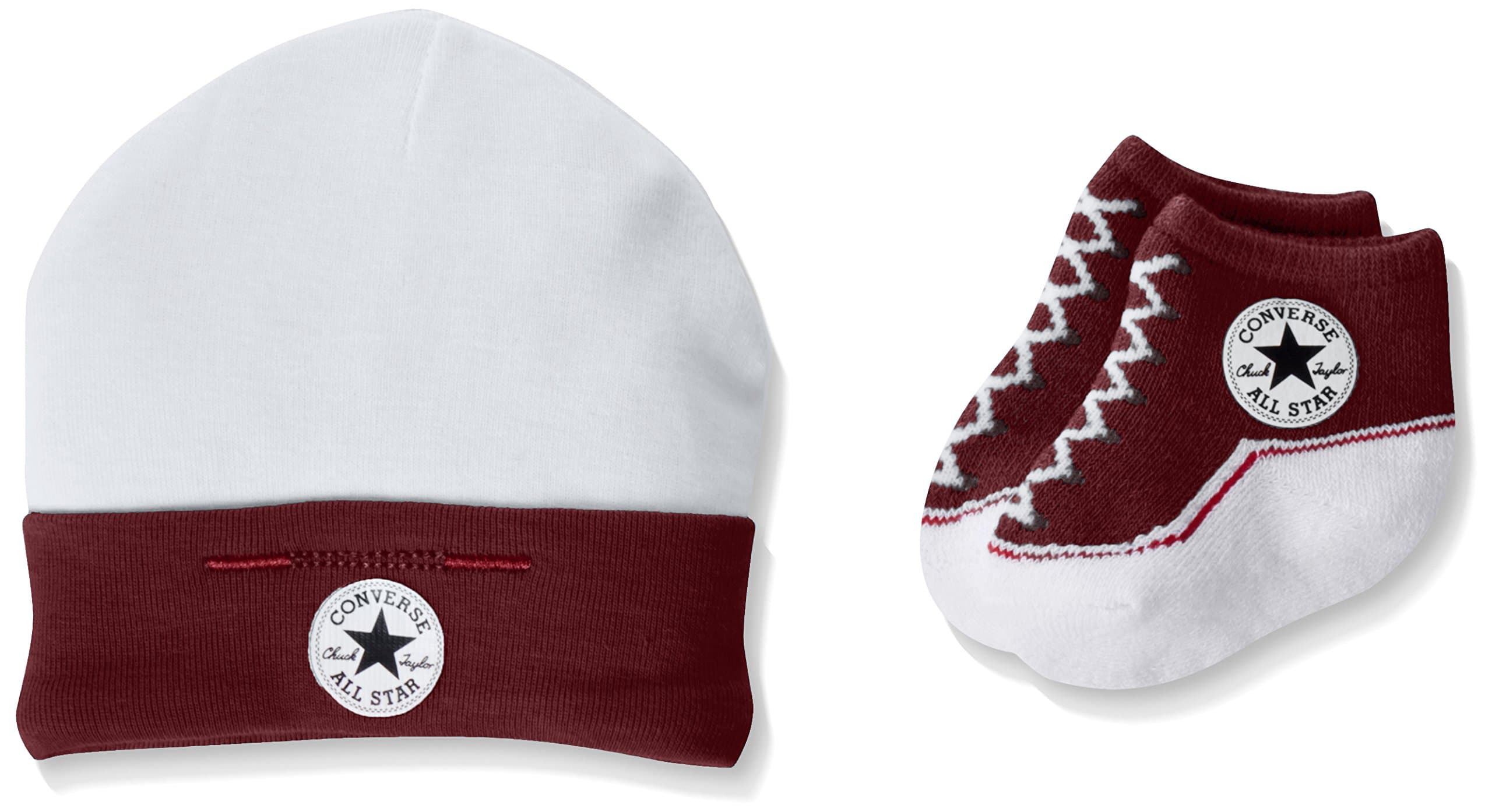 Converse Unisex Baby Hat And Bootie Plain Clothing Set