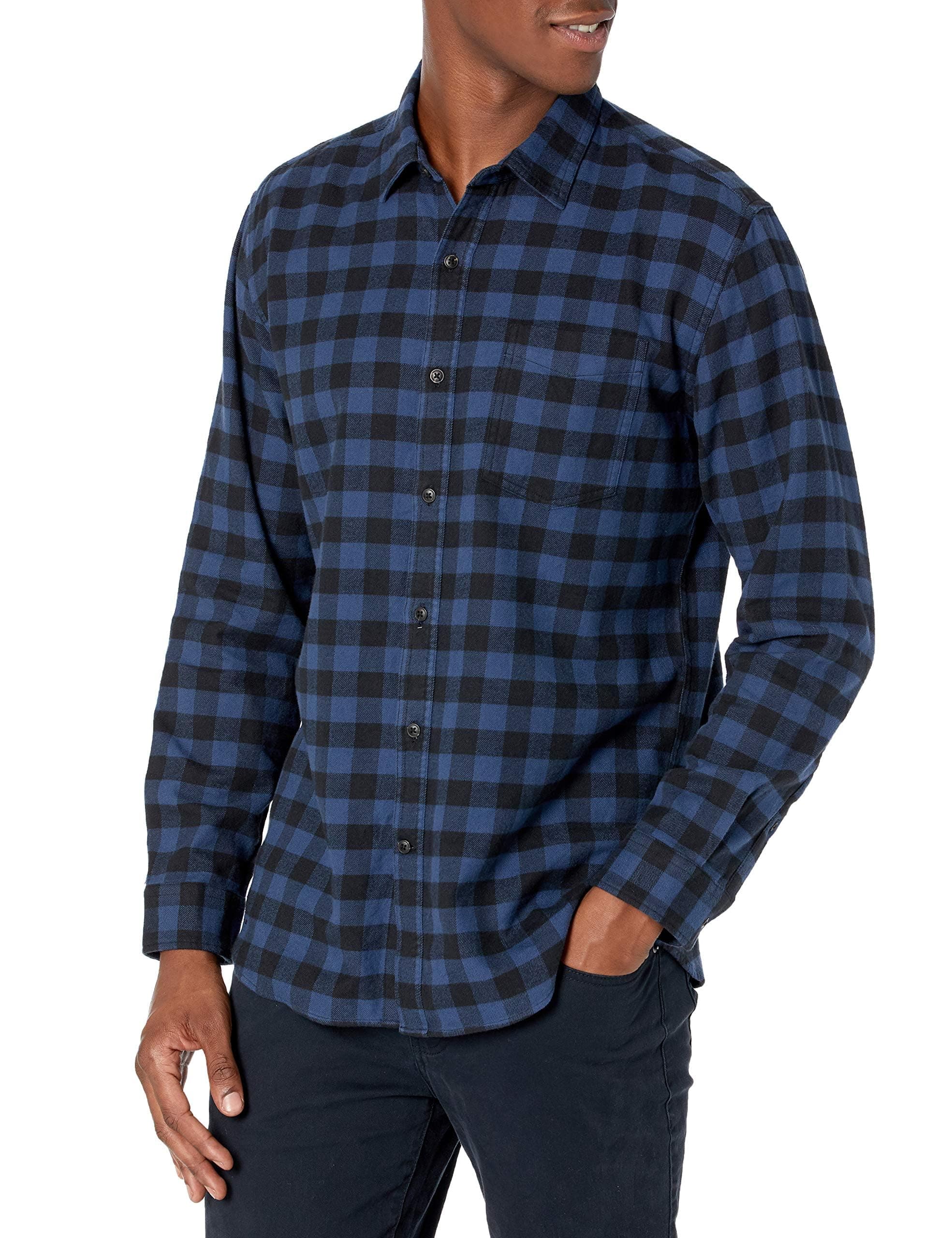 Amazon Essentials Men's Regular-Fit Long-Sleeve Flannel Shirt (Available in Big & Tall)