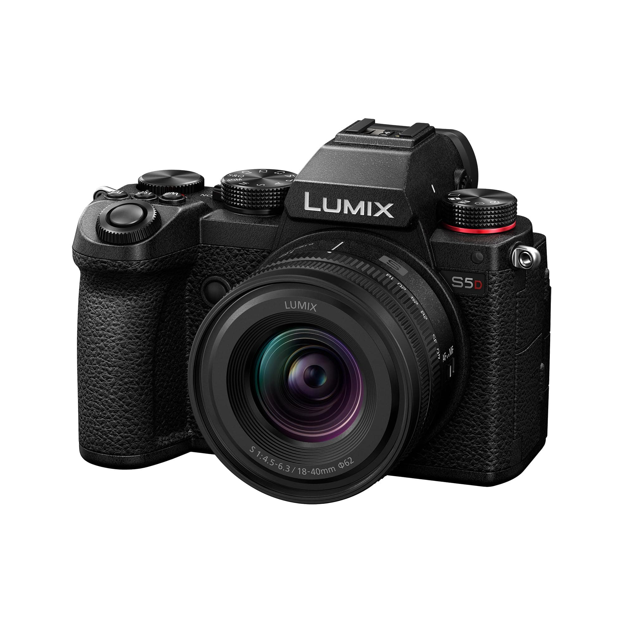 Panasonic Lumix S5D, Full Frame Mirrorless Camera Body, with S-R1840E 18-40mm S lens, 24.2MP, 4K 60P Recording, Live View Finder, Free Angle Monitor, Wi-Fi, Bluetooth, Black