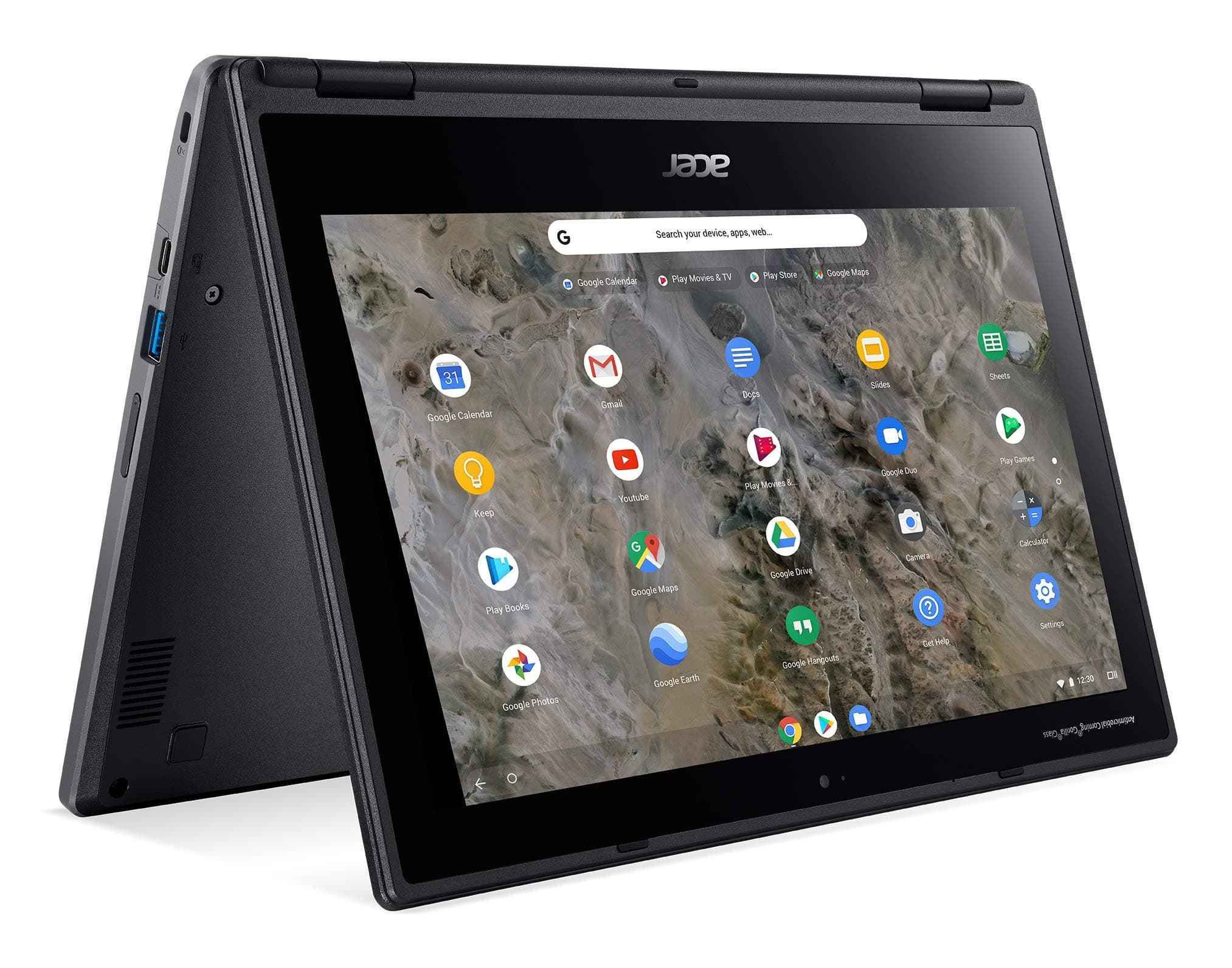 Acer Chromebook Spin R721T 11.6" Touchscreen 2 in 1 Chromebook, 1366 x 768 - A-Series A6-9220C - 4 GB RAM - 32 GB Flash Memory, Shale Black - Chrome OS - AMD Radeon R5 Graphics - (Renewed)