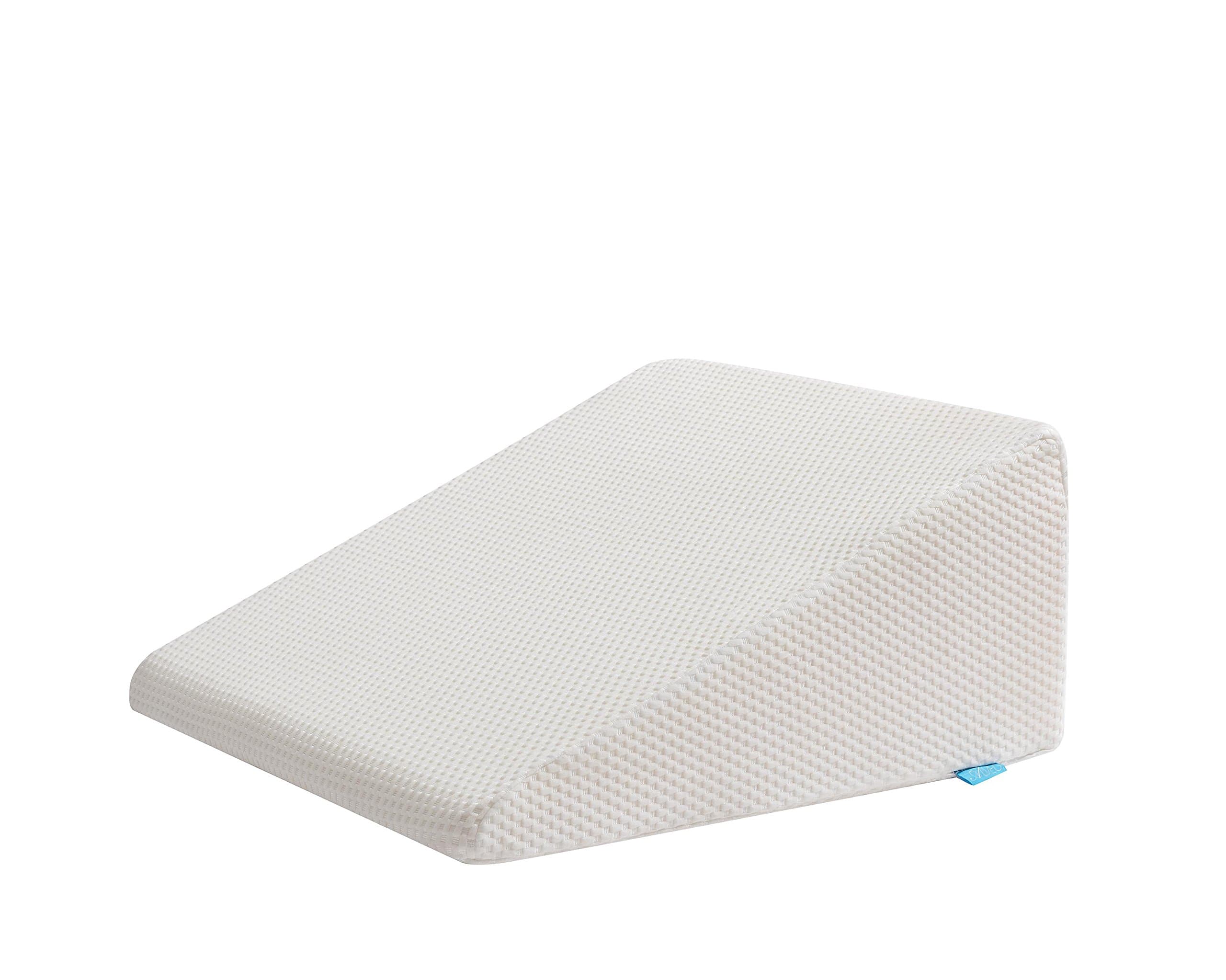 Wedge Memory Foam Back/Neck Pain Relief Pillow with a Removable Polyester Pillow Case Sized 24 x 24 x 12 inches