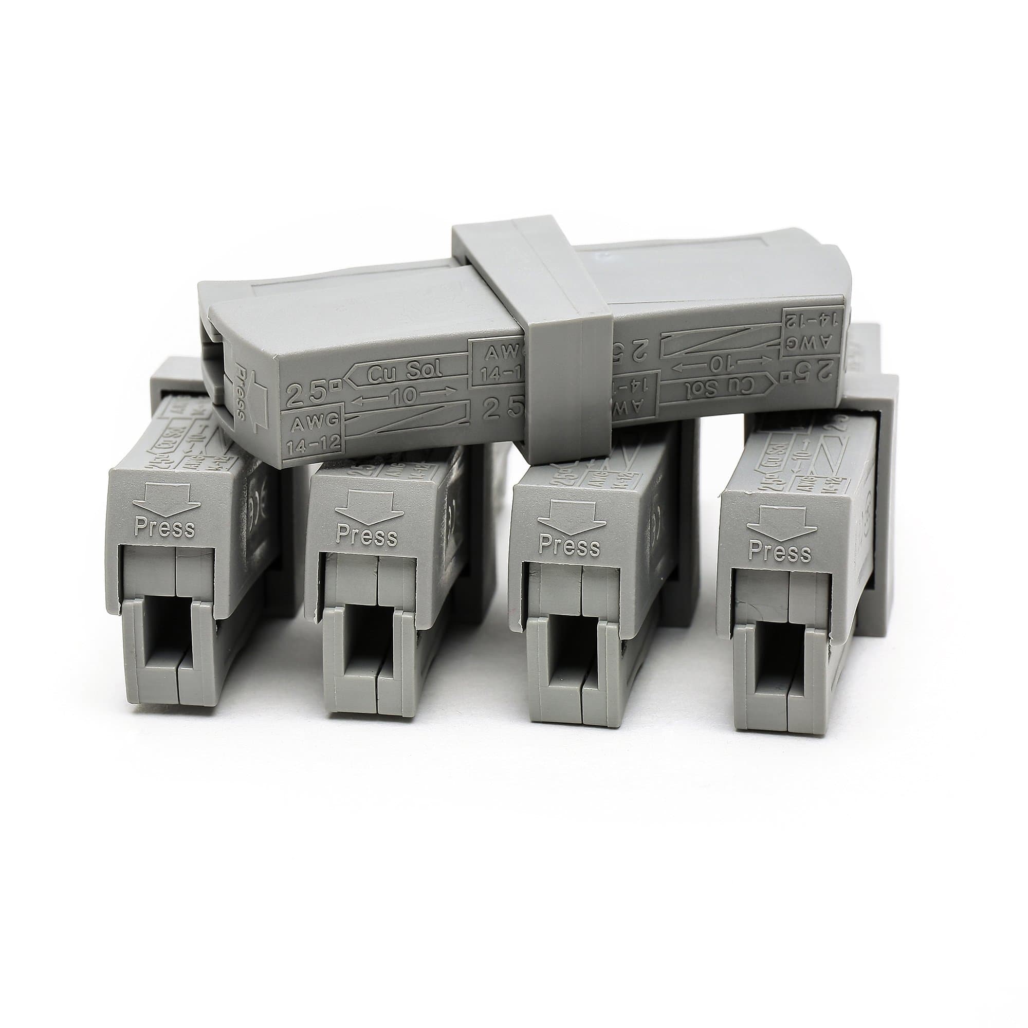 Suyep Double Push Wire Lighting Connector Cage Clamp PCT-201/224-201 (100PCS)