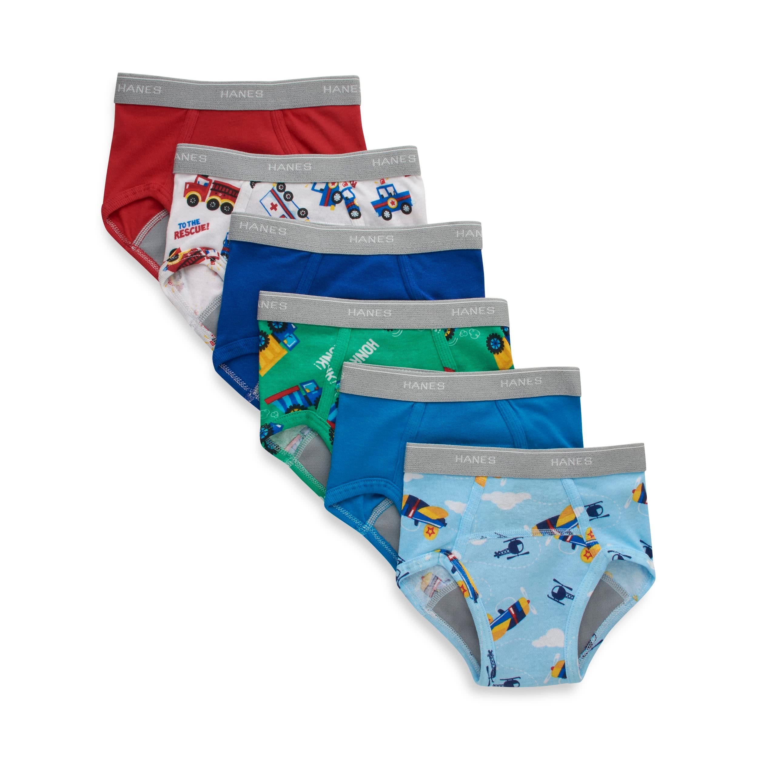 HanesToddler Boys Potty Trainer Boxer Briefs, 6-Pack