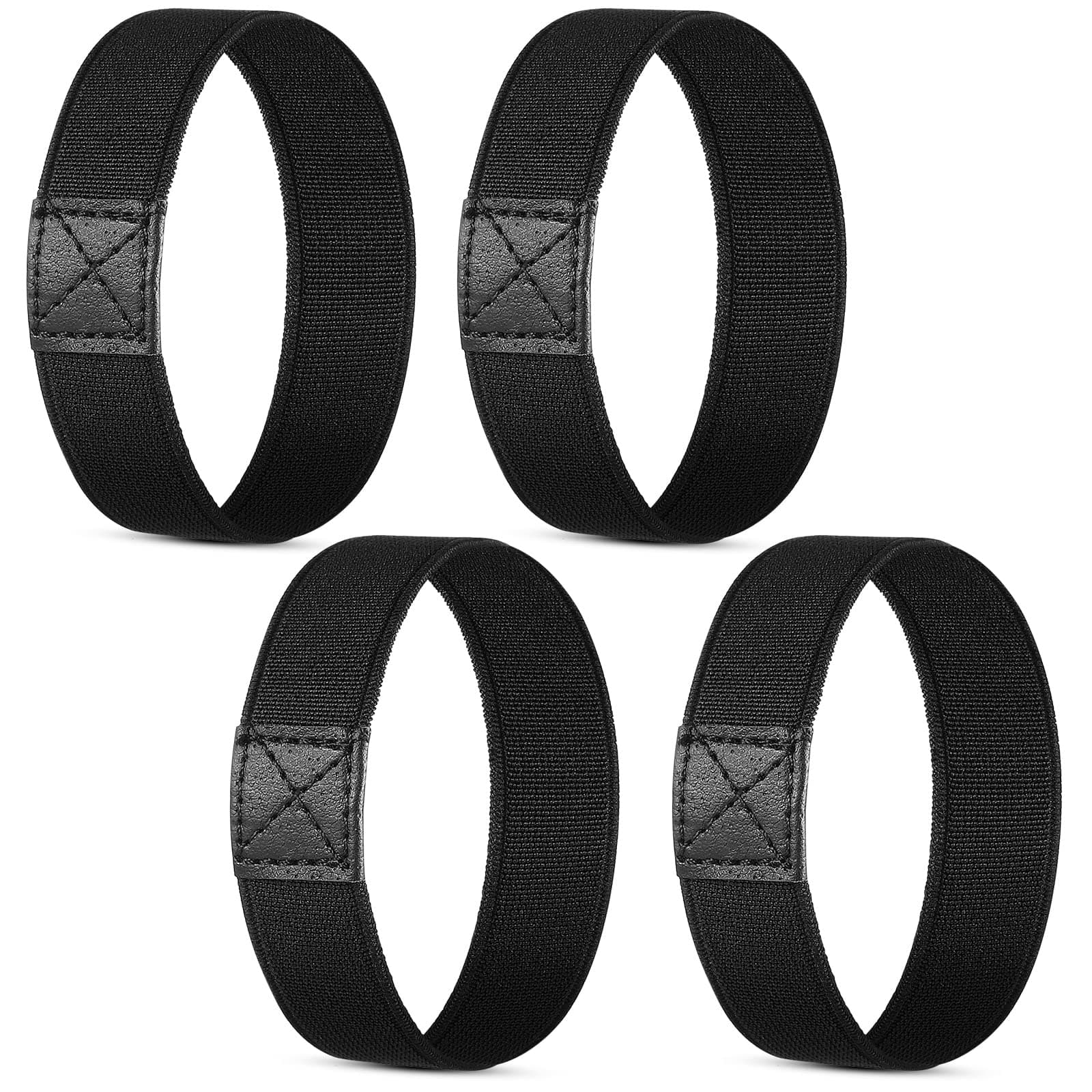 Hanaive 2 Pairs Black Elastic Shoe Strap Lace Band Replacement Ankle Straps for Heels, One Size