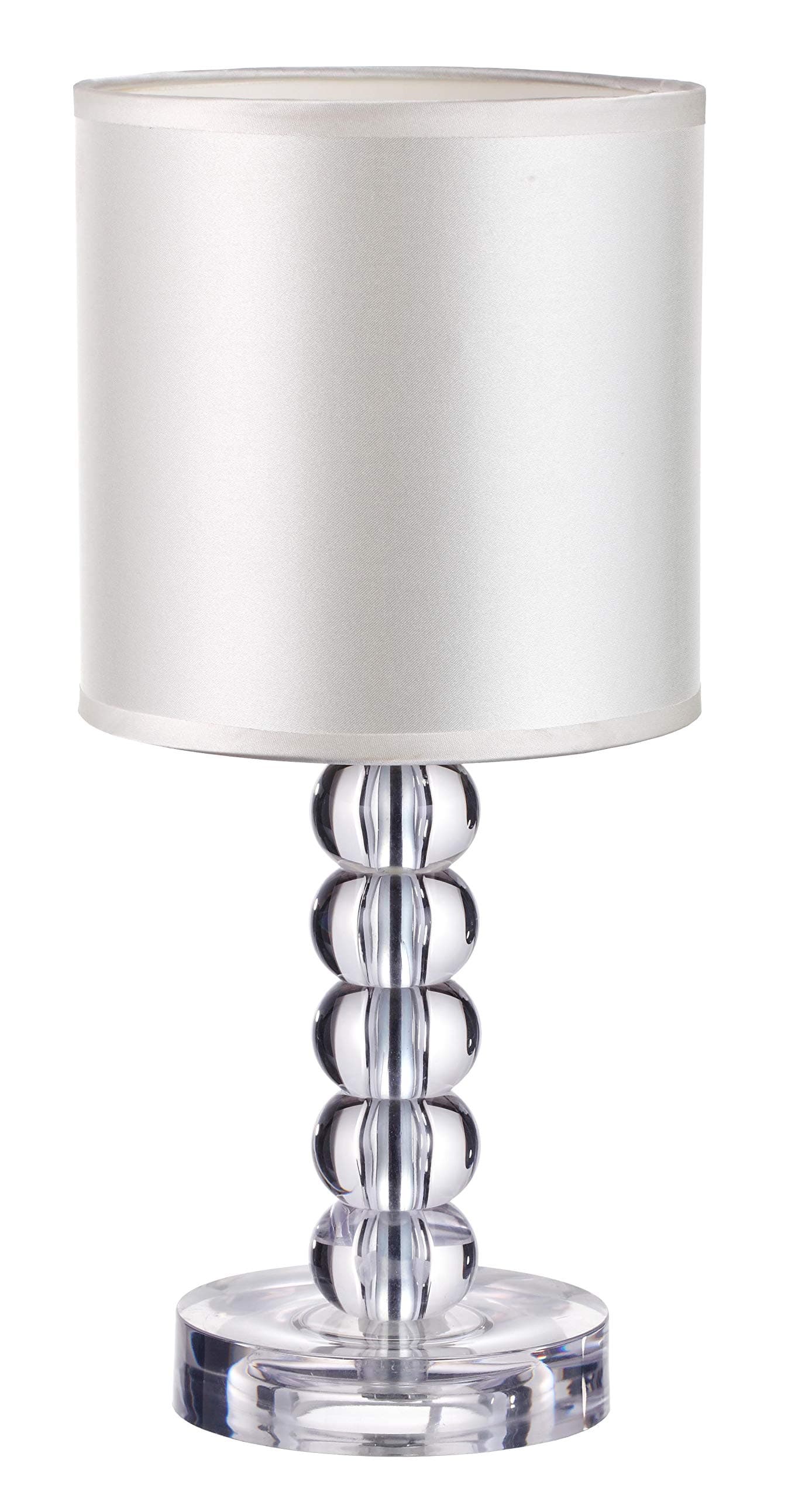 Table Lamp with Acrylic Crystal Body Stacked Ball Design and Textile Lamp Shade, Indoor Decorative Table Lamp,SN-TL021,by Sannice