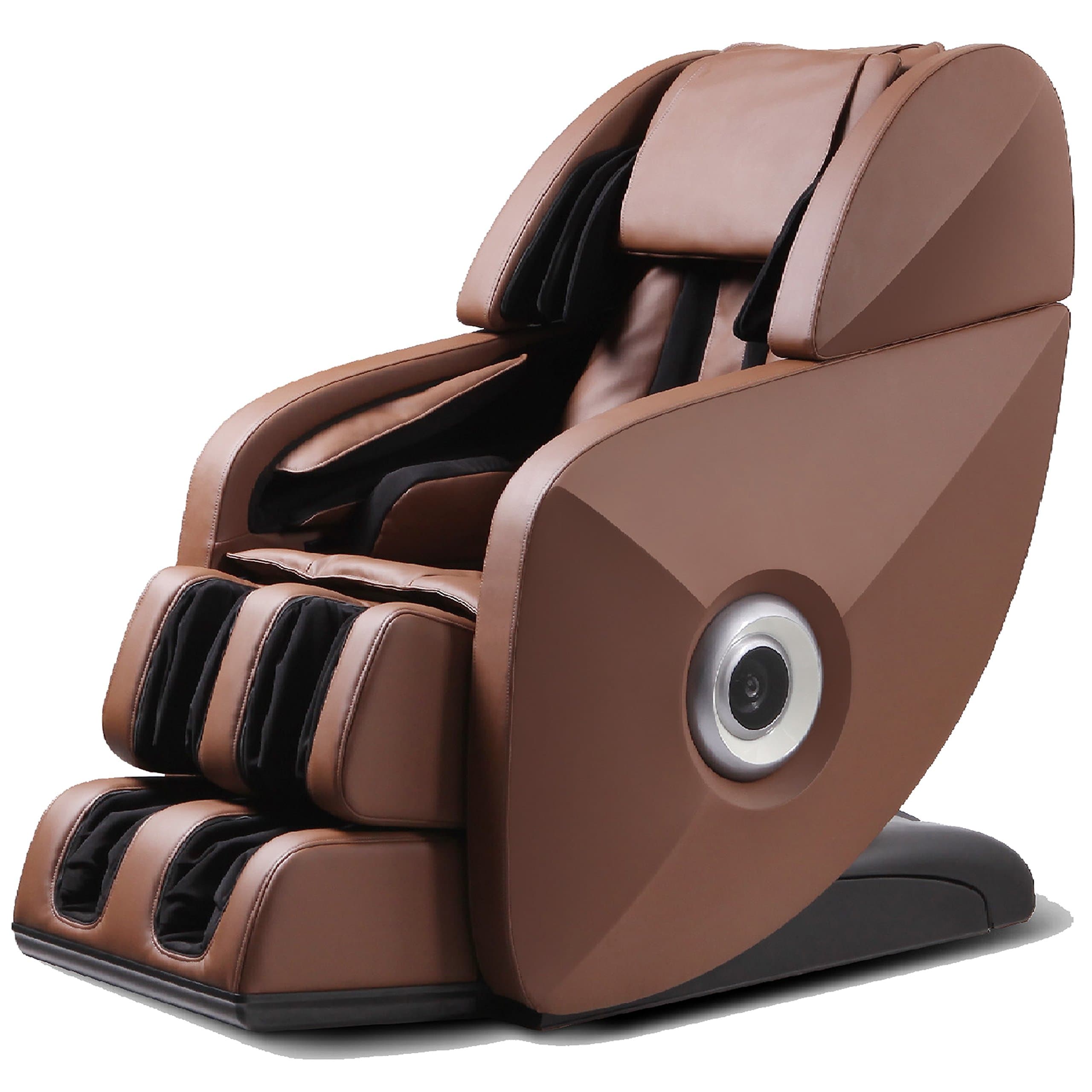 NEWEST Wellexo Superior Luxury 2017 Model Full Body Zero Gravity Shiatsu Massage Chair Recliner With Improved & Updated Technology - Neck - Shoulders - Back - Foot With Built in Heating And Air Massage Brown K18