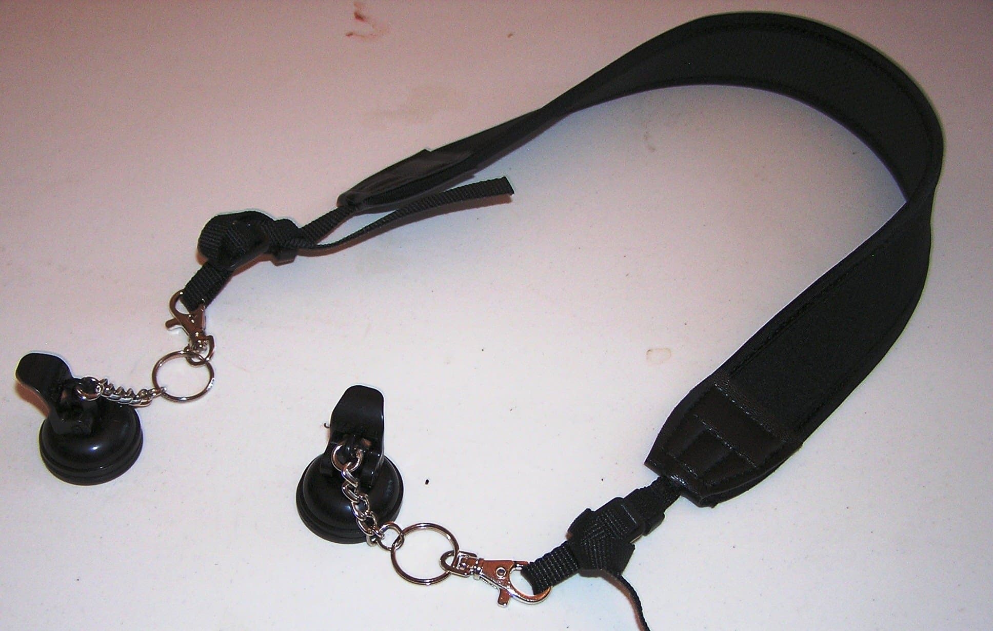 Acoustic Guitar Neck Strap with 2 Black Suction Cups