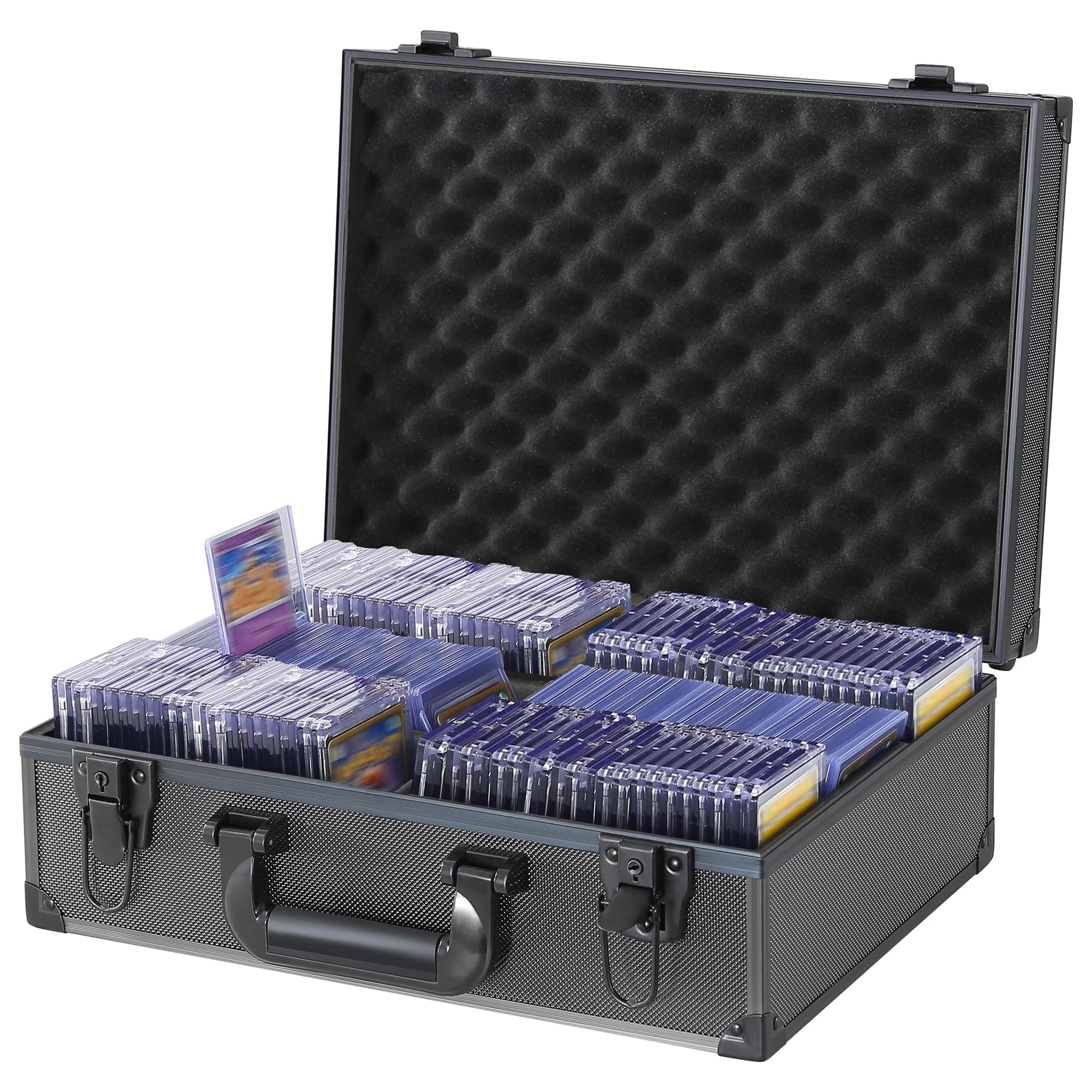 TCGUARD Toploader Storage Box for 3"*4" 35PT Toploaders, Waterproof, Anti-skid, Card Storage Box with Dividers, Fits Trading Cards and Sports Cards (Holds 600+ Toploaders)