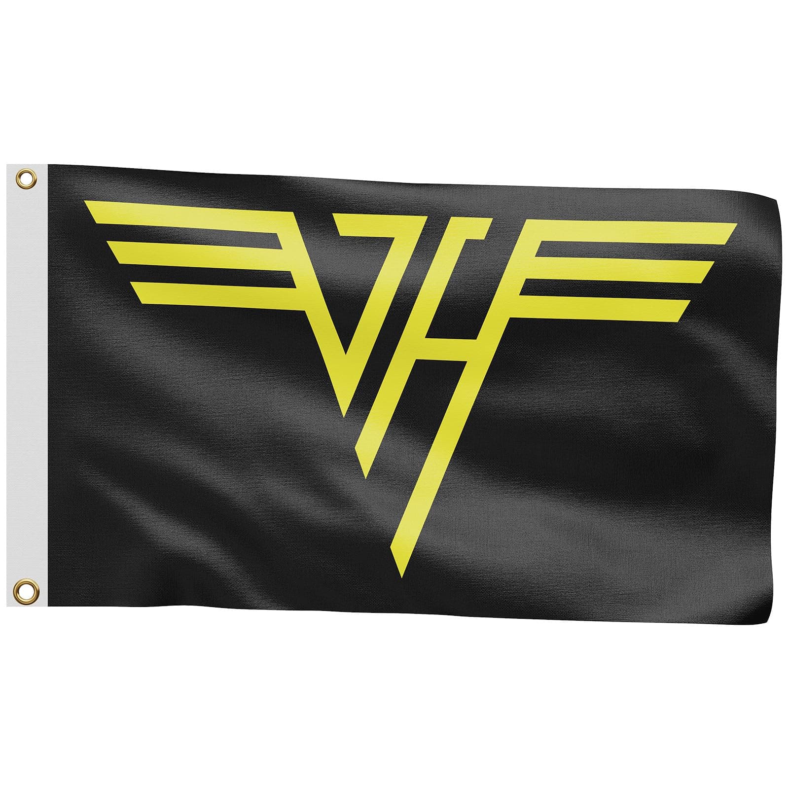 3 x 5 FT Music Flag Compatible for Van Halen Singer Banner, HD Printing 150D Poly with Brass Grommet Wall Poster for College Dorm Room Outdoor Parties Garage Indoor Decor