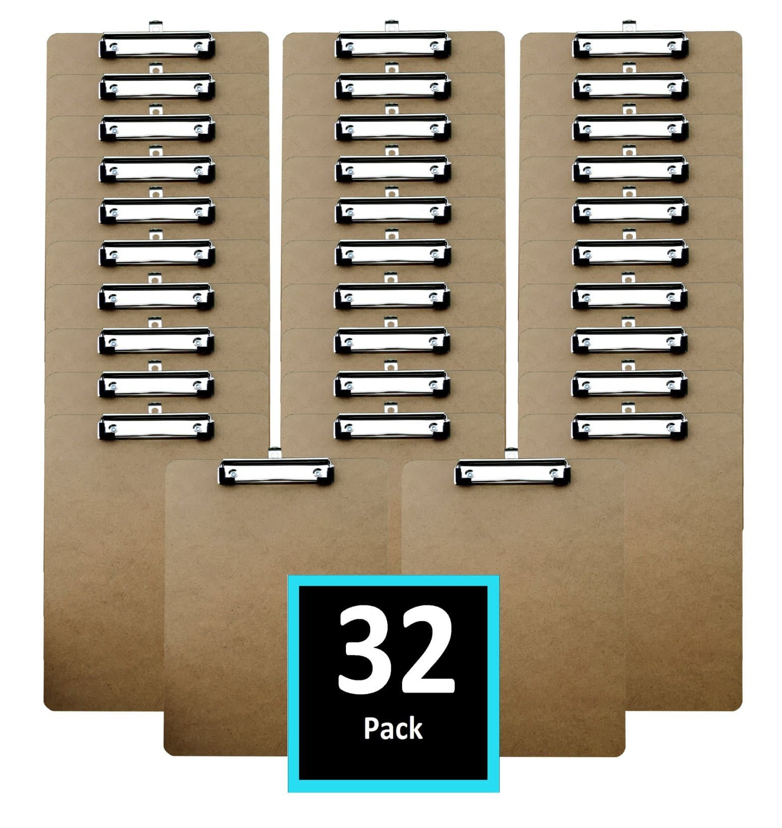 Clipboards (32 Pack) Letter Size Hardboards in bulk - Perfect for office, business or school