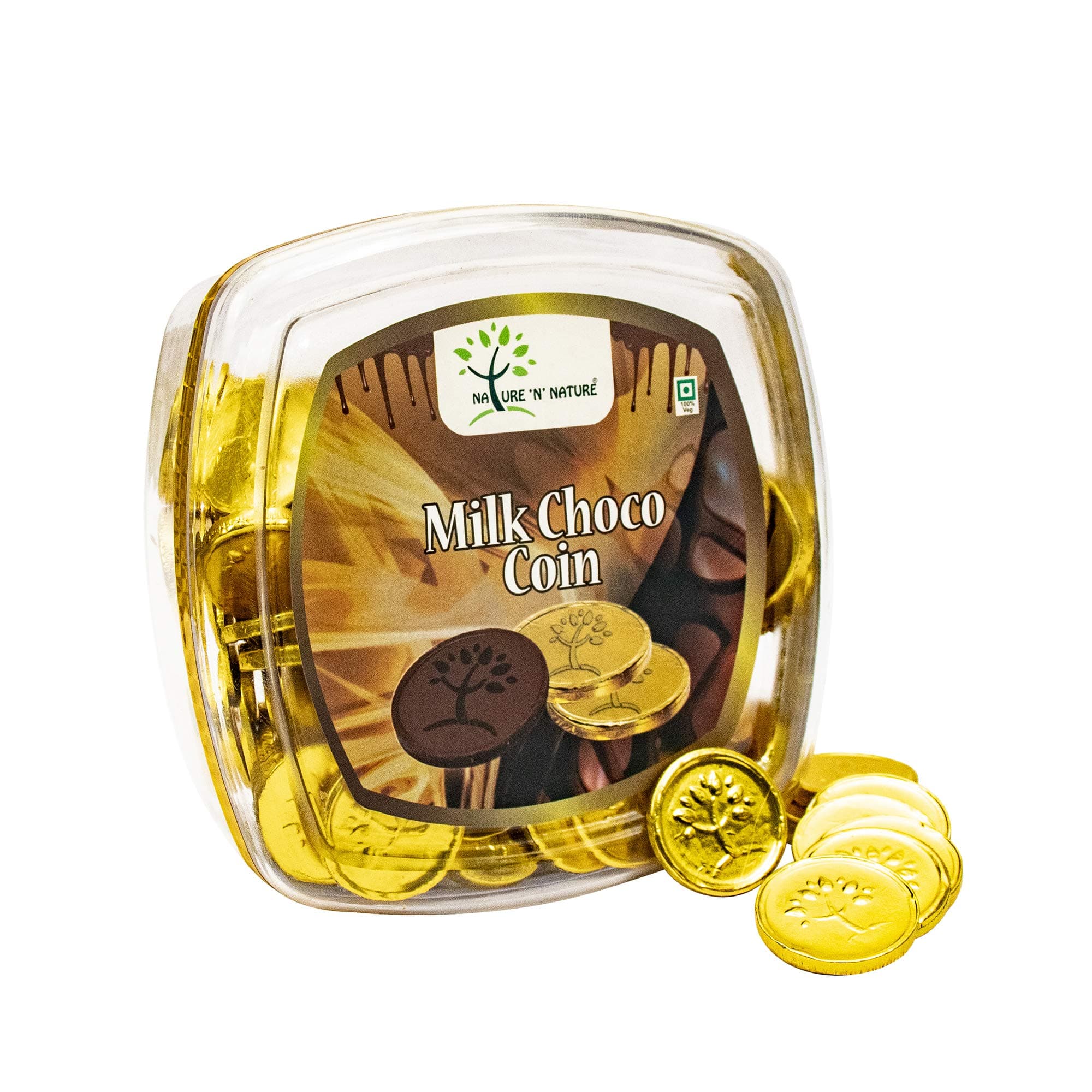 Gold Coin Milk Chocolates, 230gms Square Gift Pack, 100 pcs, Coin Chocolate Gifts for Holi, Rakhi, Diwali, Anniversary, Birthday, Christmas, Valentines