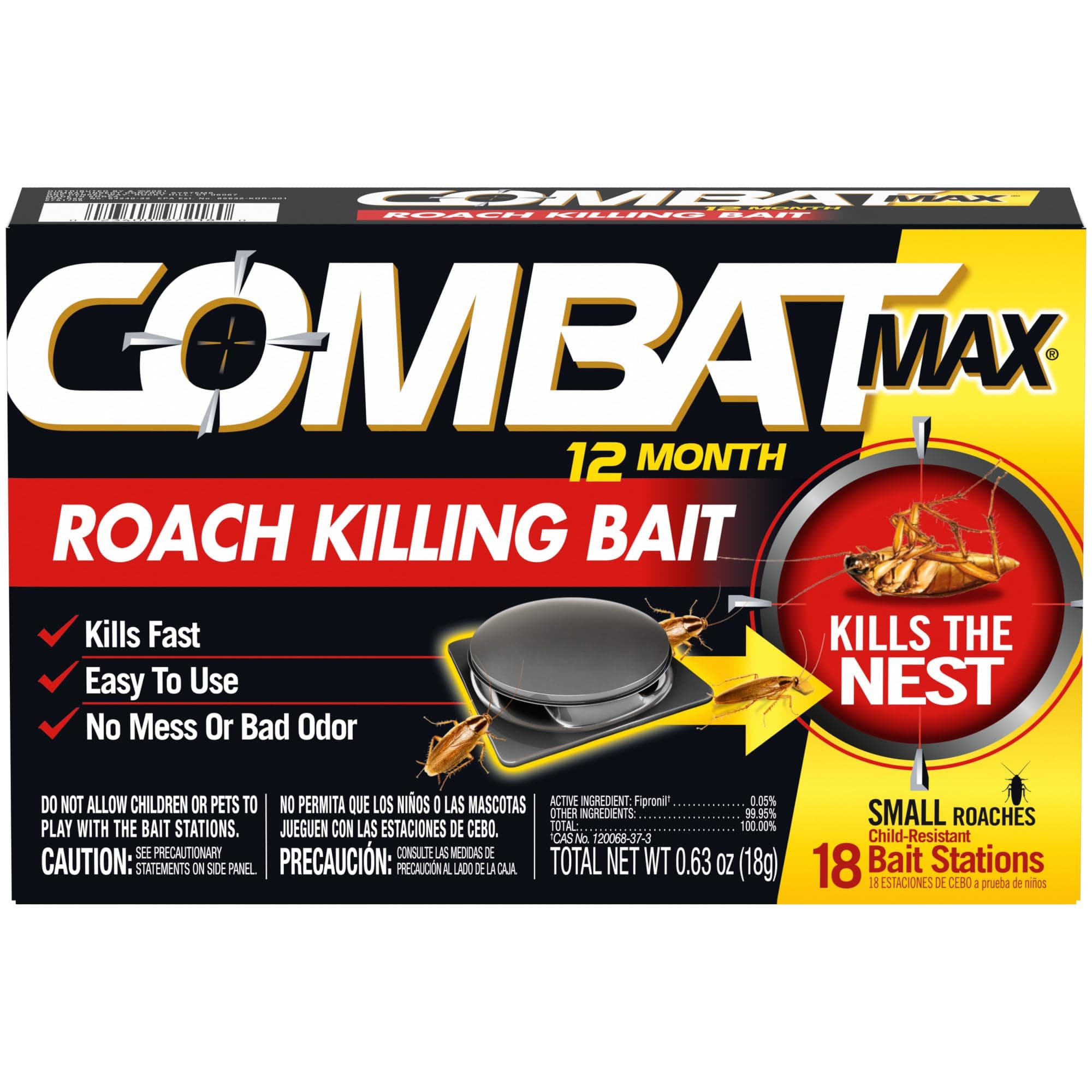 Combat 12 Month Small Roach Bait, 18 Count by Combat