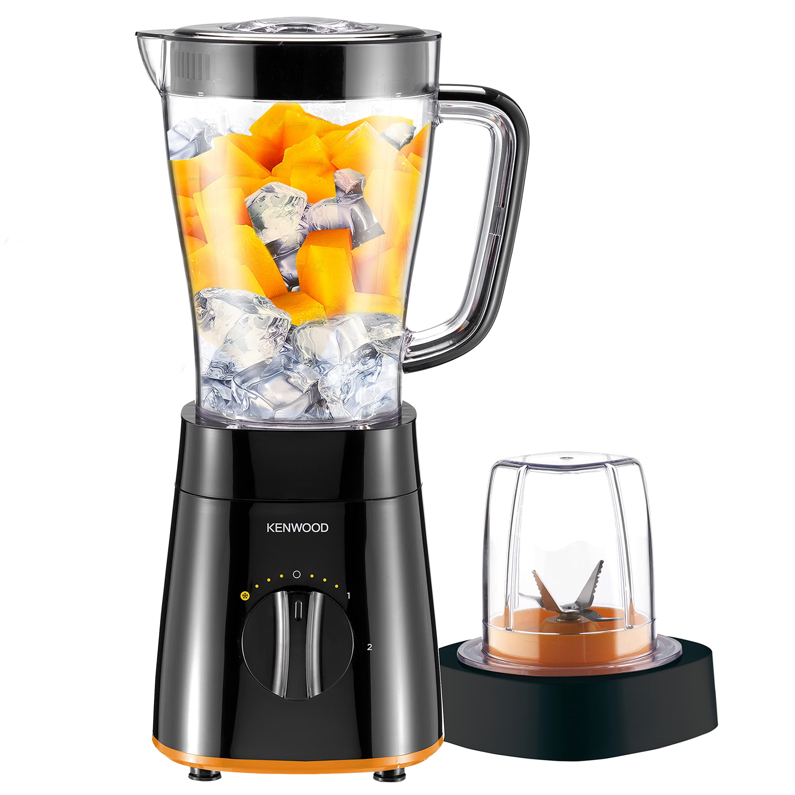 Blender 500W Smoothie Blender/Smoothie Maker 1.5L with Multi Mill (Grinder/Chopper), Ice Crush Function BLP15.150BK